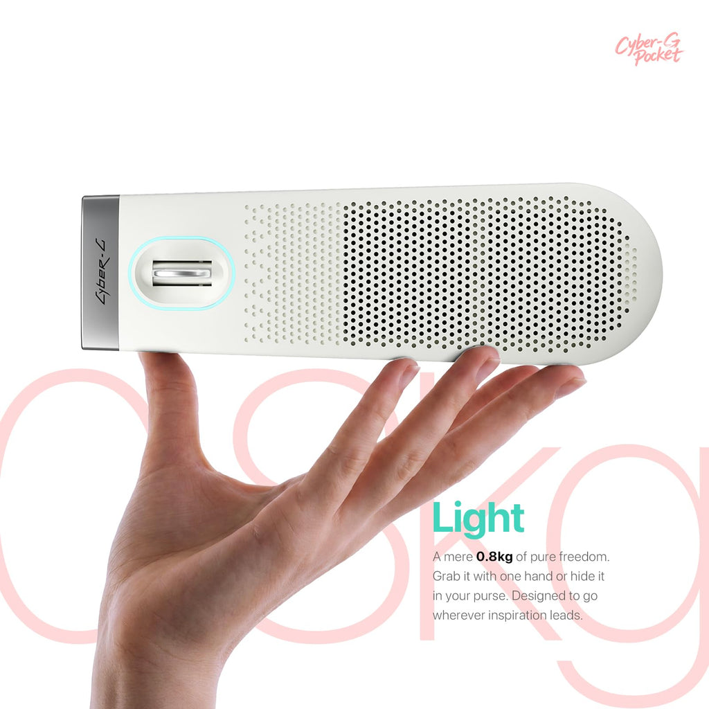 Enya CYBER-G Pocket Guitar, 0.8KG Foldable & Portable Smart Instument,Built-in Speaker & 15 Instrument Tones,Stringless Smart Guitar for Beginners, Adults & Travel,Muisc Gift (White)