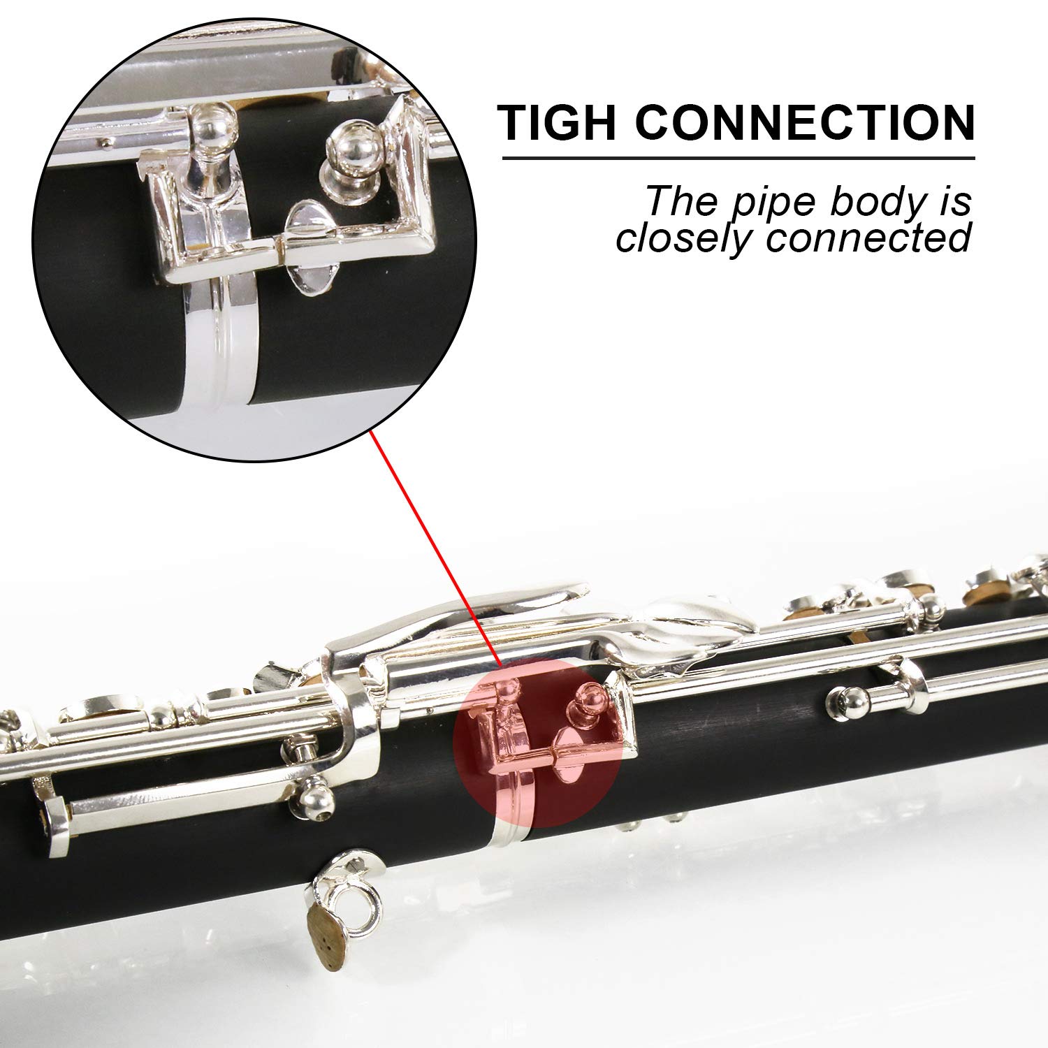 Rochix Oboe Professional Performance Level RHG13 Redwood Body Gold Plated Semi Automatic C Tone with 2 Reeds,1 Cleaning Cloth,1 Oboe Swab,1 Thumb Rest,1 Case and More