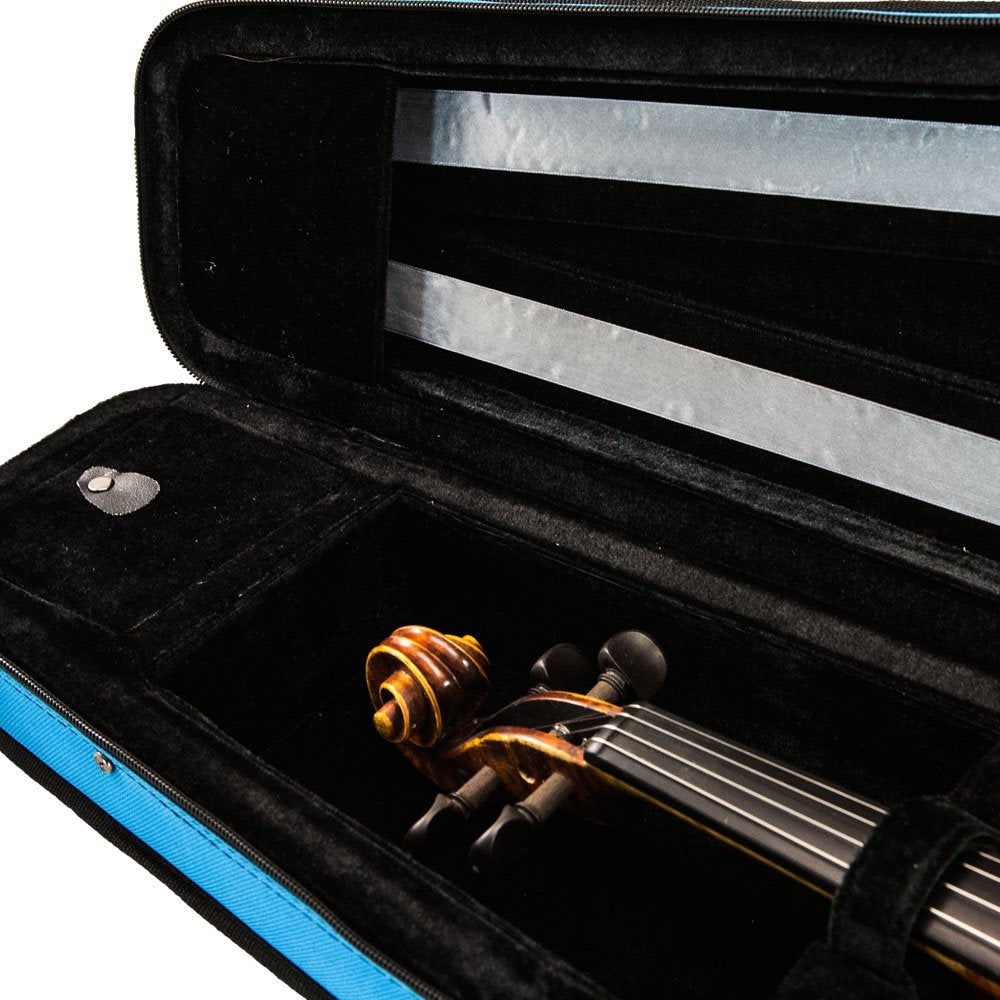 SKY Violin Triangle Case Lightweight 3/4 Size Black Color