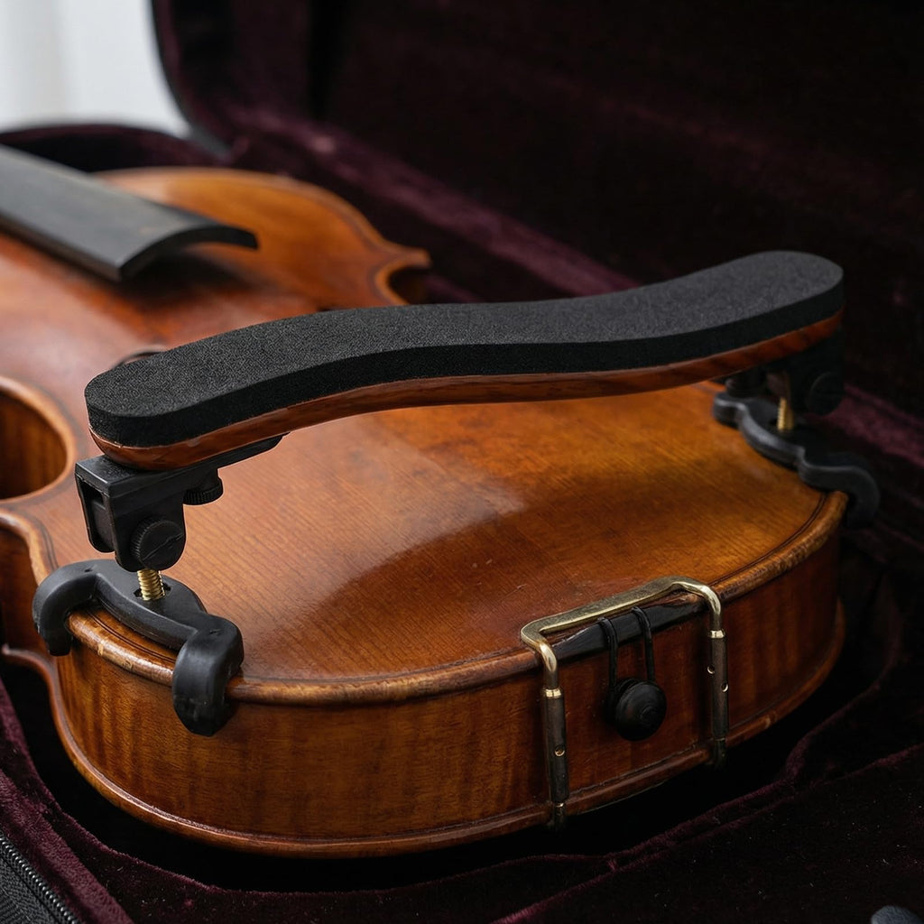 NANYI Violin Shoulder Rest for 4/4 and 3/4 with Collapsible and Height Adjustable Feet, Imitation wood grain.