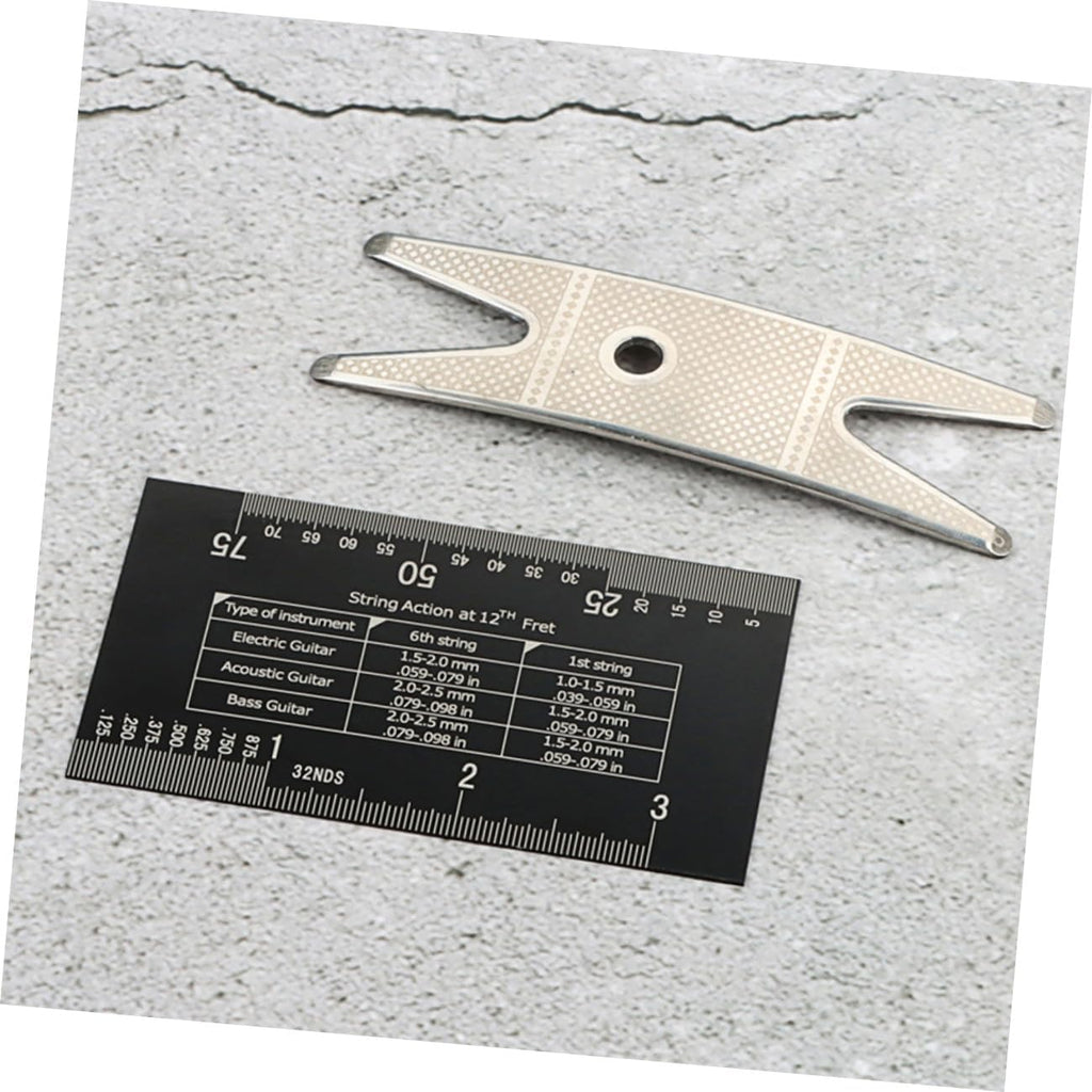 FAVOMOTO Violin String Action Ruler Kit with Adjustment Tools Professional Guitar Measuring Tool for Accurate String Height and Neck Flatness Measurement