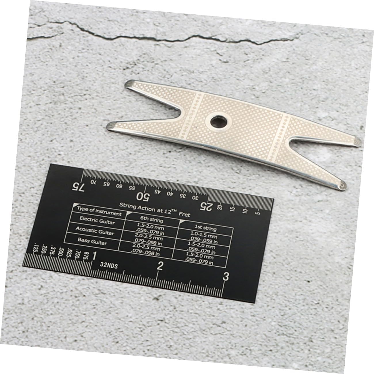 FAVOMOTO Violin String Action Ruler Kit with Adjustment Tools Professional Guitar Measuring Tool for Accurate String Height and Neck Flatness Measurement