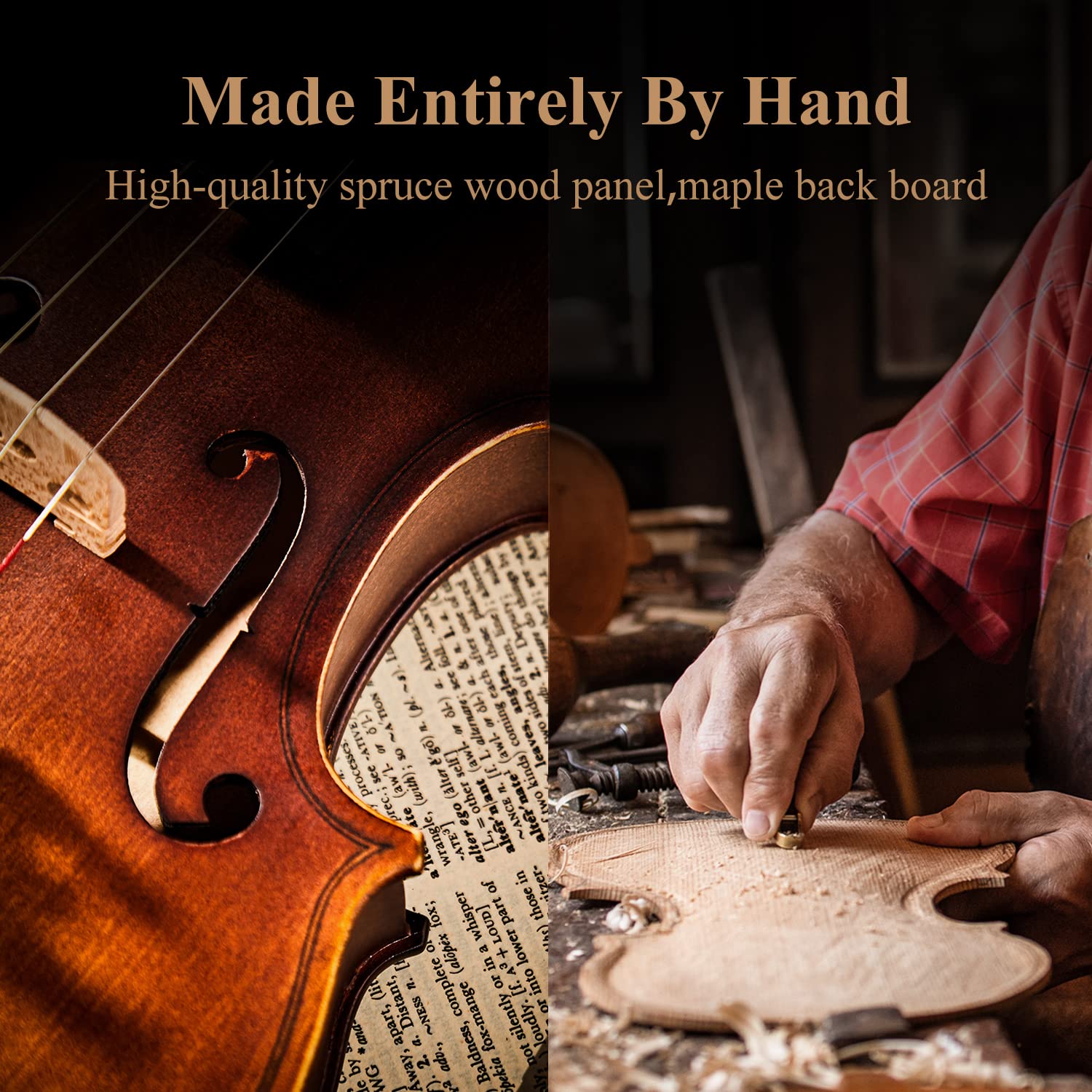 Eastar 3/4 Violin for Beginners, Violins Kit for Student, Fiddle with Hard Case, Rosin, Shoulder Rest, Bow, and Extra Strings (Imprinted Finger Guide on Fingerboard)