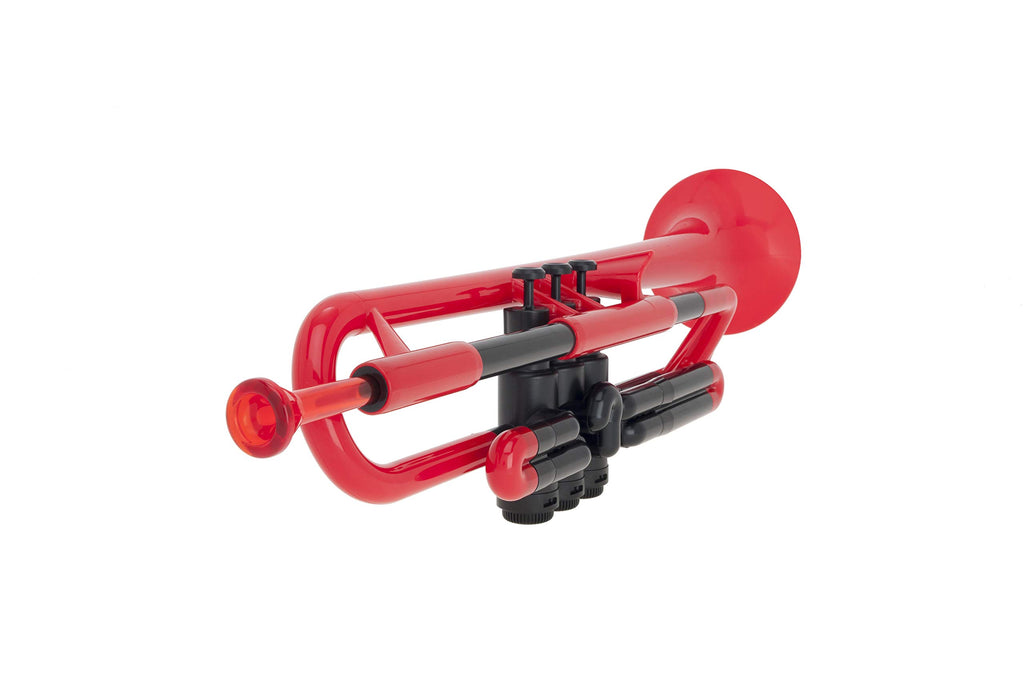 pTrumpet Bb Plastic Trumpet - Durable pInstruments Design with Ergonomic Grip - Includes 3C & 5C Mouthpieces and Carrying Bag - Authentic Sound for Students & Beginners - ABS Build - Green