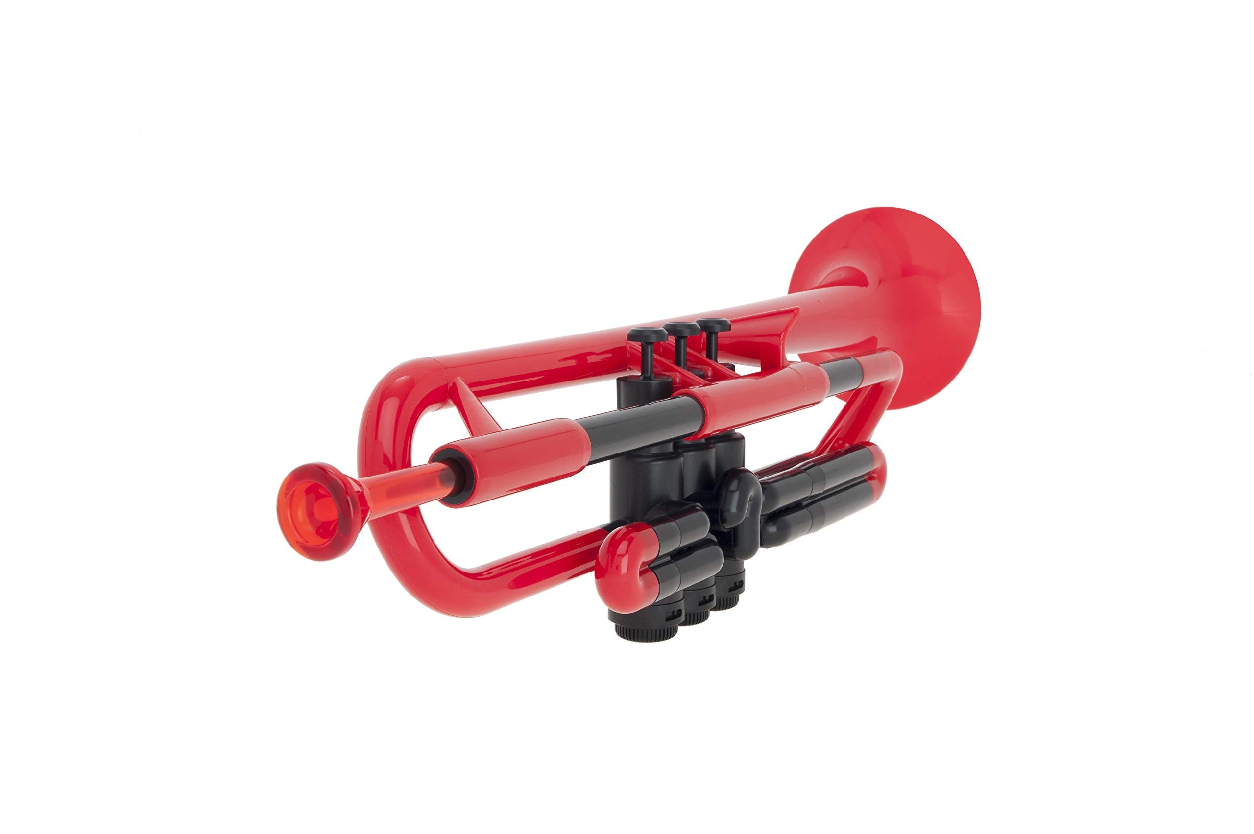 pTrumpet Bb Plastic Trumpet - Durable pInstruments Design with Ergonomic Grip - Includes 3C & 5C Mouthpieces and Carrying Bag - Authentic Sound for Students & Beginners - ABS Build - Green