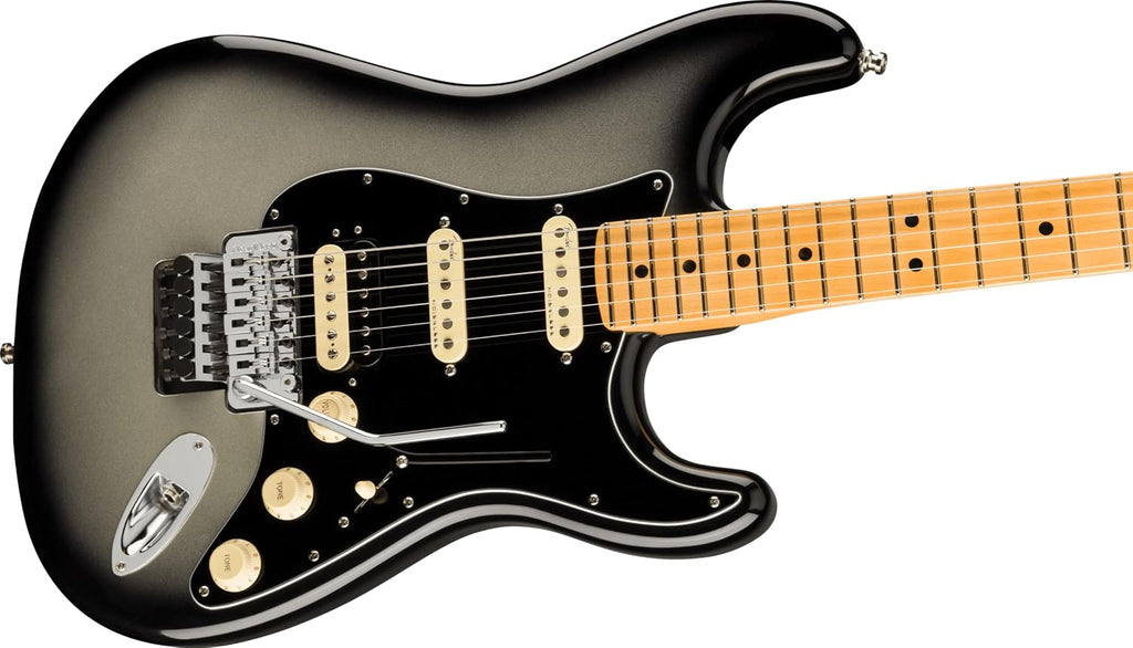 Fender American Ultra Luxe Stratocaster Floyd Rose HSS - Silverburst with Maple Fingerboard