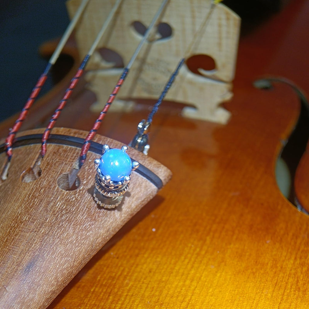 Handmade Creative Violin Fine Tuning Violin Tuners Violin Screw Violin String Adjusters for 3/4 4/4 Violins (20-Sapphire) Fiddle Fine Tuner