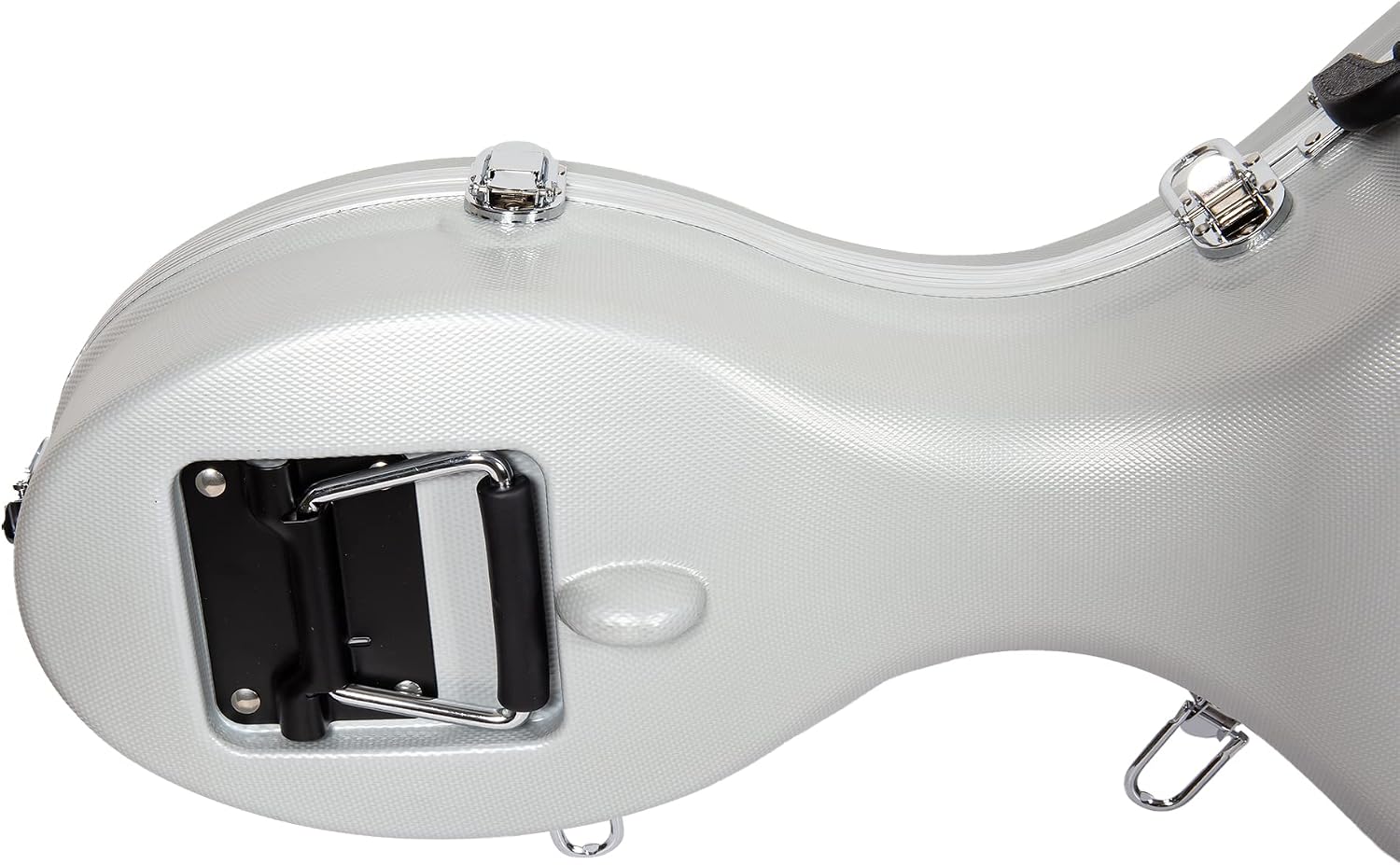Crossrock Commuter ABS Cello Case for 4/4 & 3/4 | Matte Blue Diamond Shell, Wheels & Backpack Straps – Lightweight Case for Daily Rehearsal & Travel