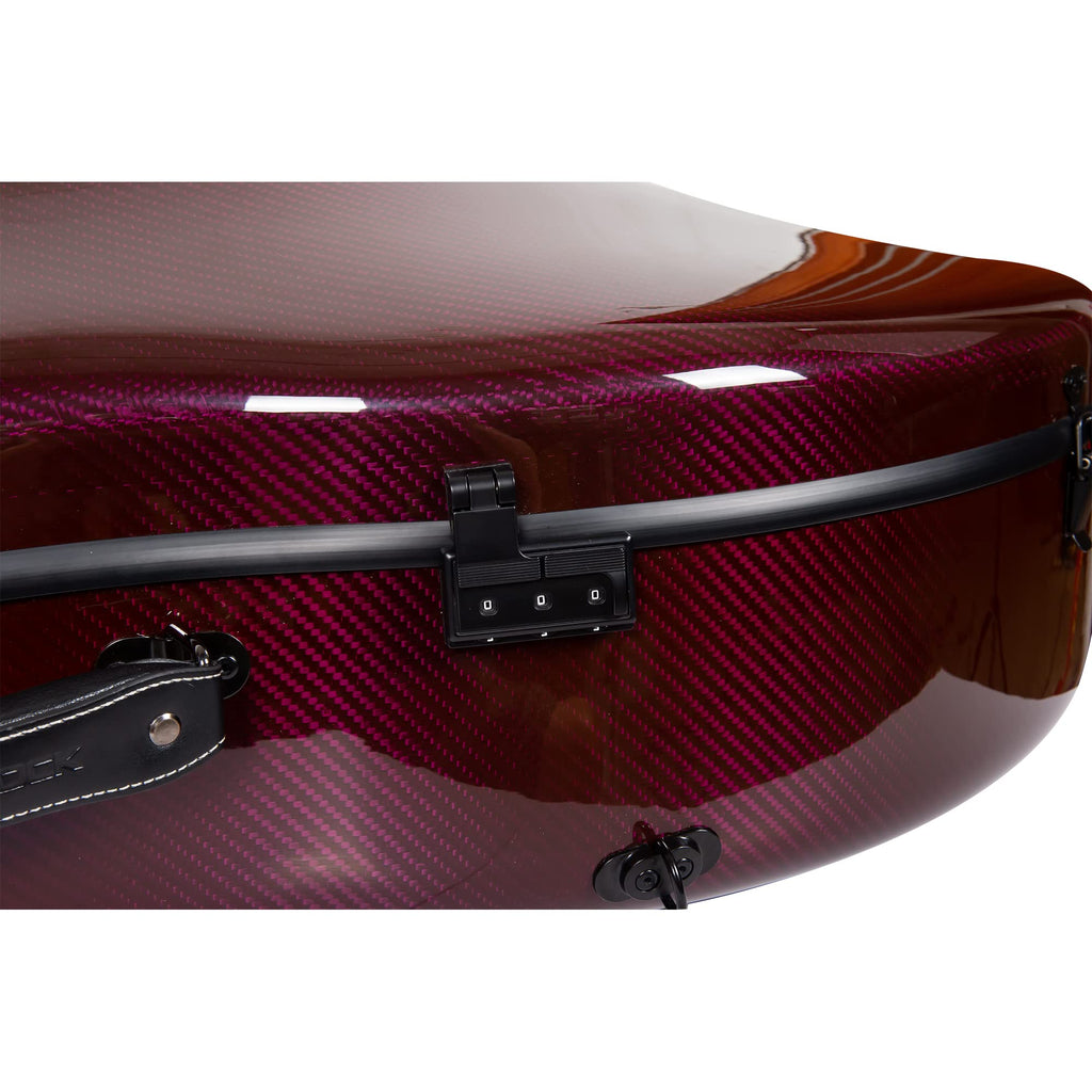 Crossrock Professional 3K Twill Carbon Fiber Cello Case | Fits 4/4 Full-Size Cello | 7lb Ultra-Light Travel-Ready Hardshell | Aerospace Weave Technology & Mirror Black Finish