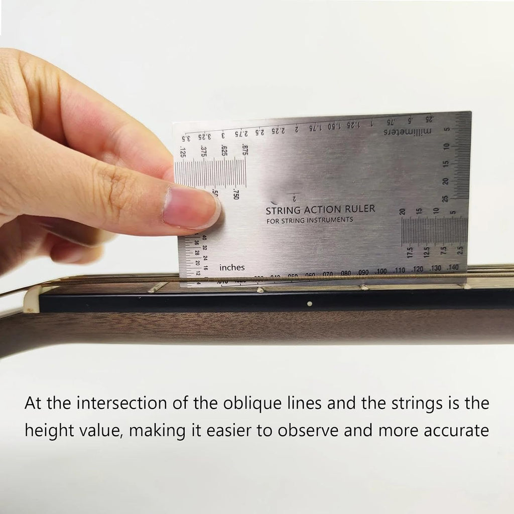 Guitar Making Tools String Action Ruler Gauge, Guitar Fret Tools, Precision Guitar Height Gauge, Repairing Tools For Luthier, Fit For Acoust