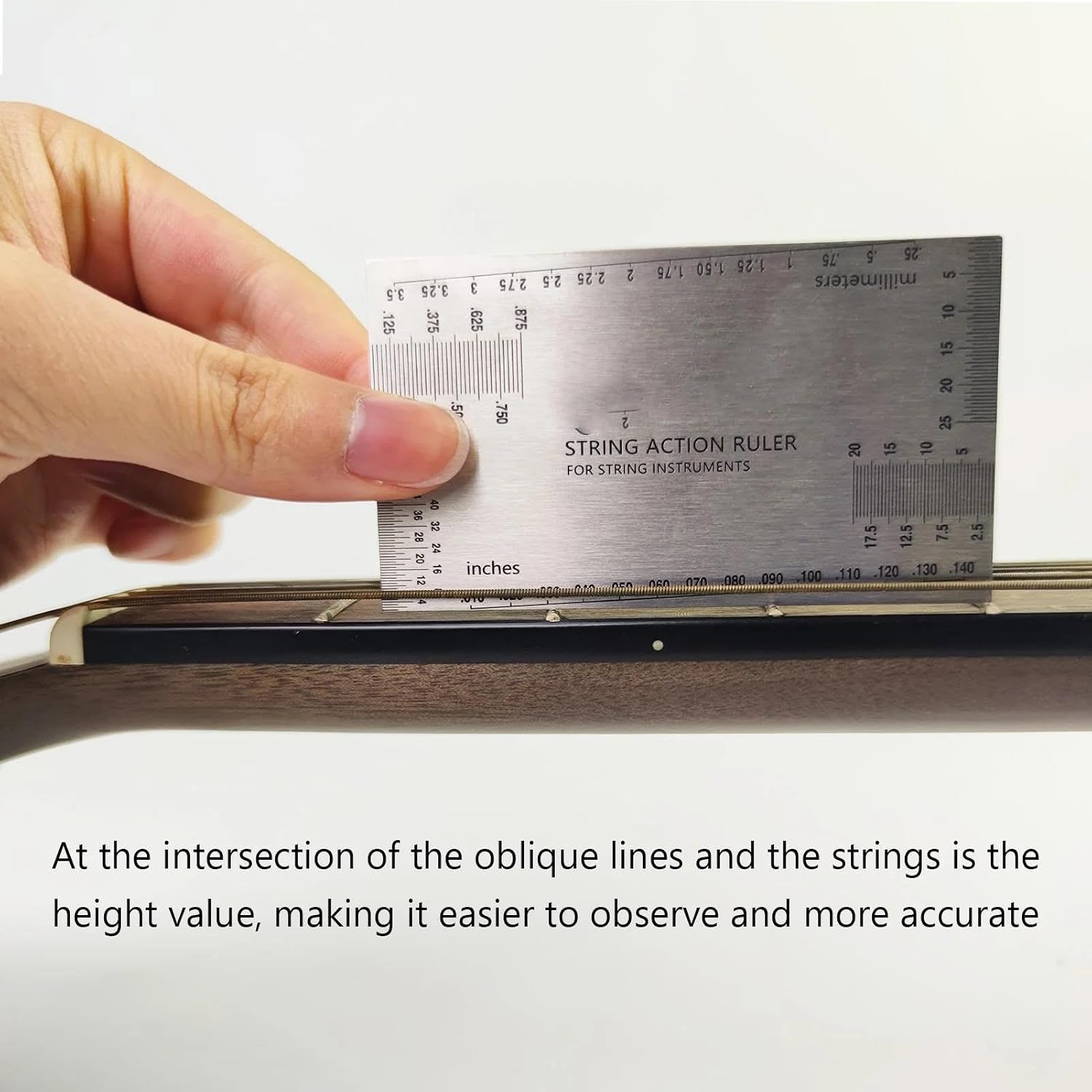 Guitar Making Tools String Action Ruler Gauge, Guitar Fret Tools, Precision Guitar Height Gauge, Repairing Tools For Luthier, Fit For Acoust