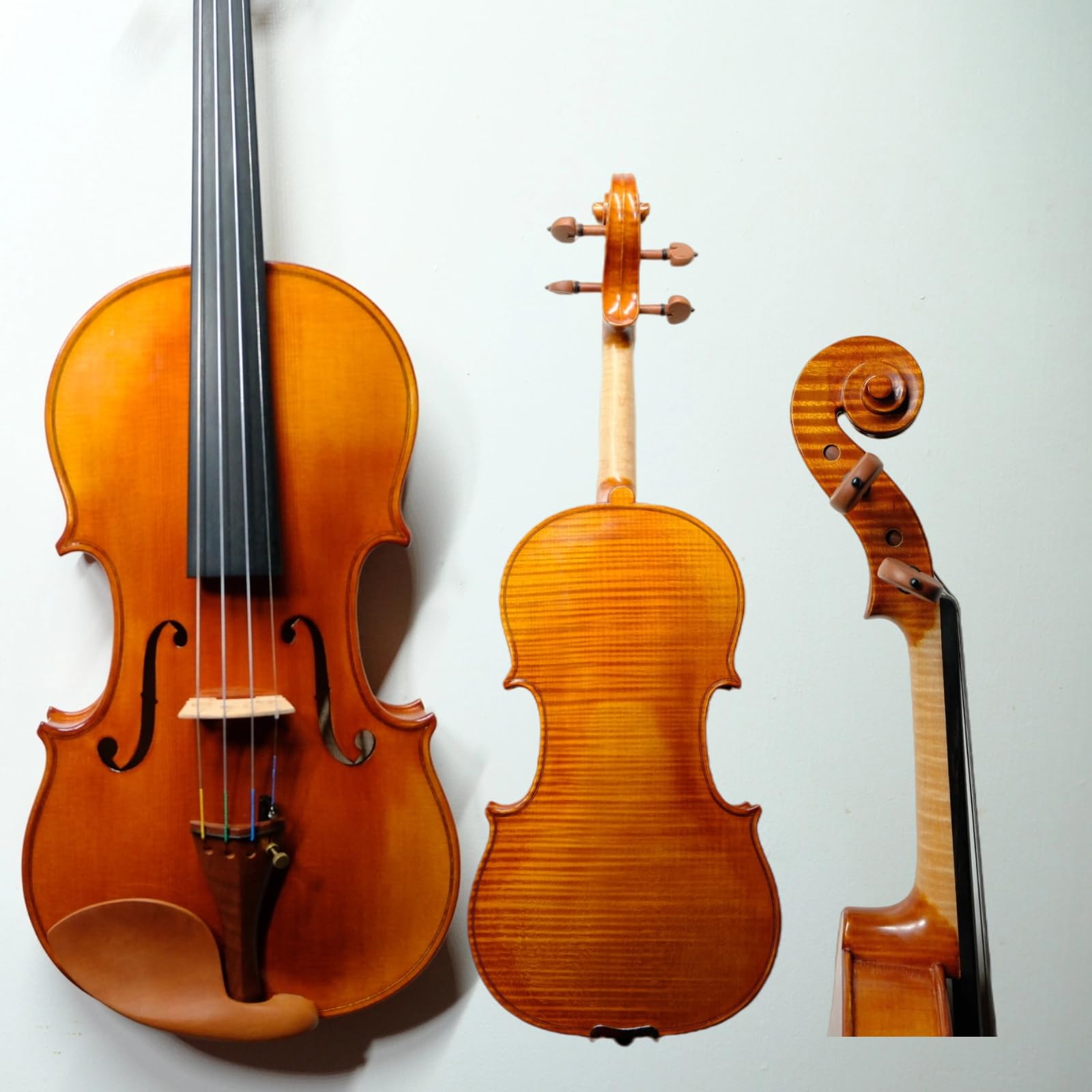 Master 4/4 Full-Size Violin | Hand-Varnished with 20+ Year Aged Italian Spruce & Bosnian Maple | Professional Orchestra Instrument for Professional soloists and session players (VIO1328)