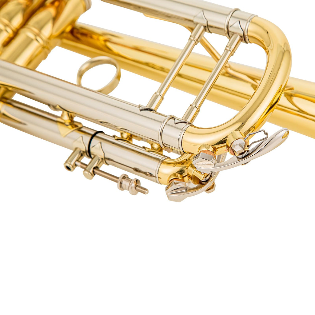 Bb trumpets red gold brass leadpipe mouthpipe advanced student professional trumpet Musical Instruments For Beginner Adults (710 gold brass)