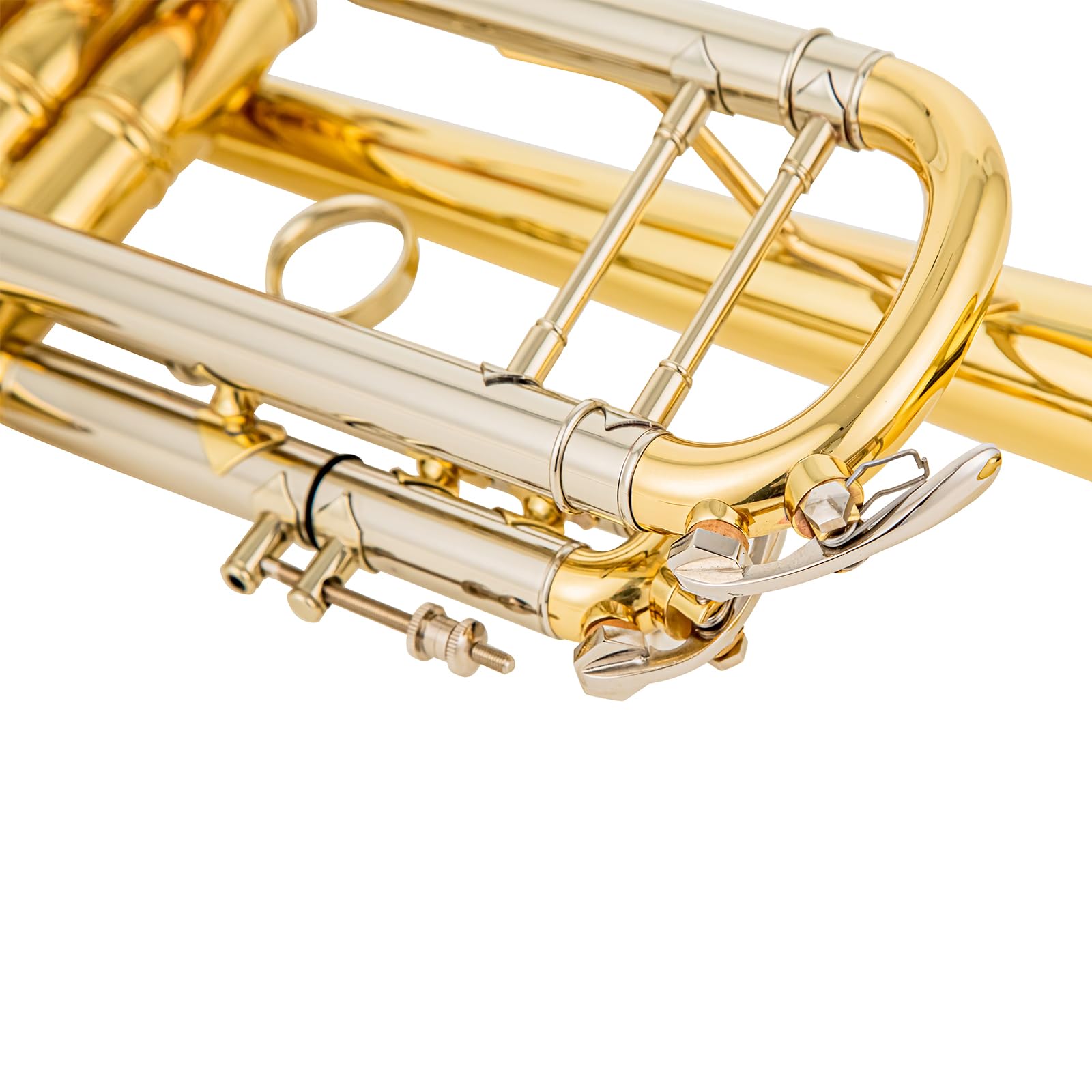 Bb trumpets red gold brass leadpipe mouthpipe advanced student professional trumpet Musical Instruments For Beginner Adults (710 gold brass)