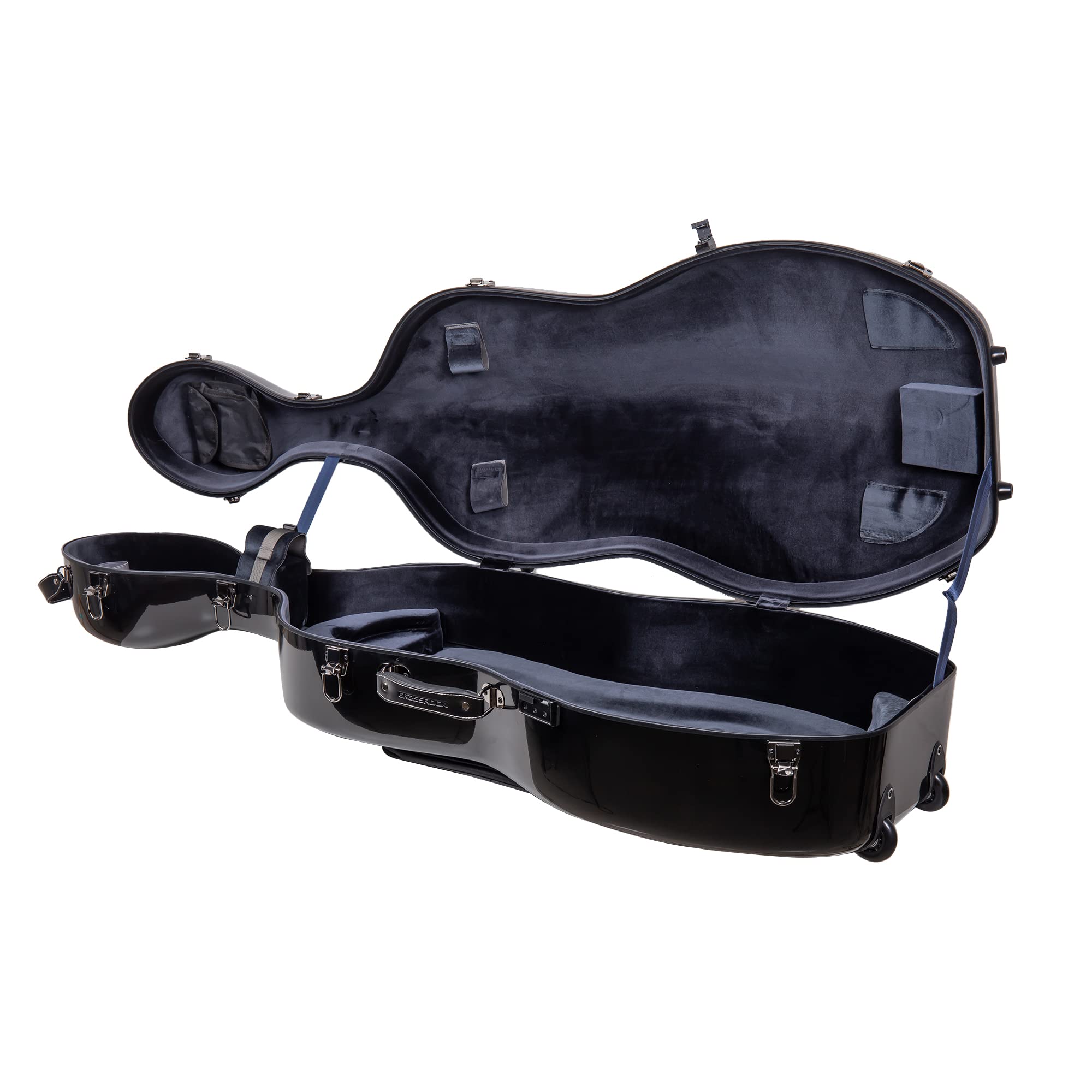 Crossrock Fiberglass 4/4 Cello Case with Wheels for Full Size Cello | Bright Yellow Finish, Velvet Interior, Waterproof Latches, Backpack Straps – Hardshell Protection- (CRF1020CEFYL)