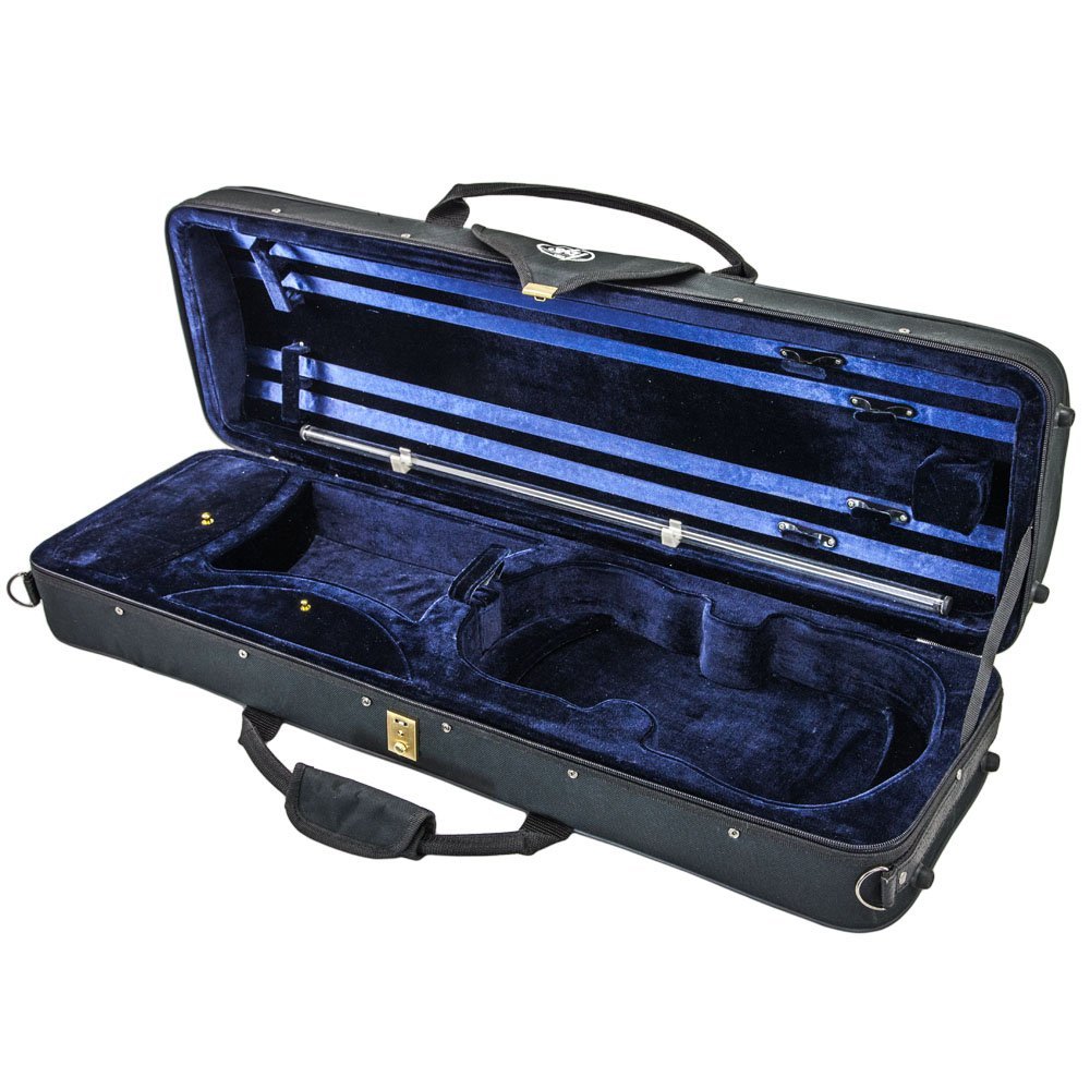 SKY Violin Triangle Case Lightweight 3/4 Size Black Color
