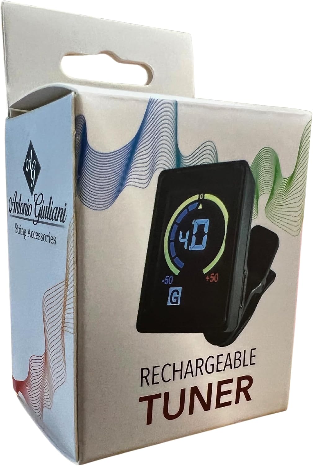 Antonio Giuliani Rechargeable Clip on Instrument Tuner - Violin, Guitar, Viola, Cello, Bass