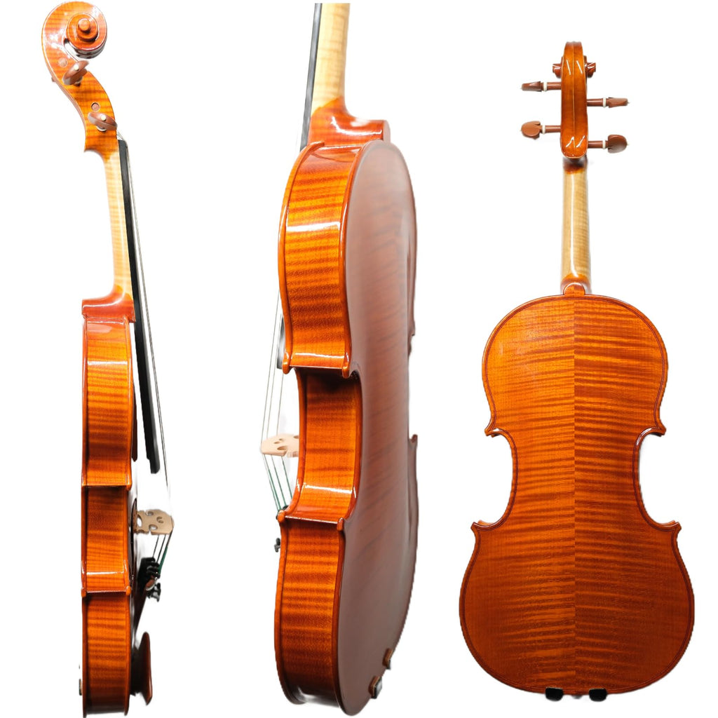 Master 4/4 Full-Size Violin | Hand-Varnished with 20+ Year Aged Italian Spruce & Bosnian Maple | Professional Orchestra Instrument for Professional soloists and session players (VIO1328)