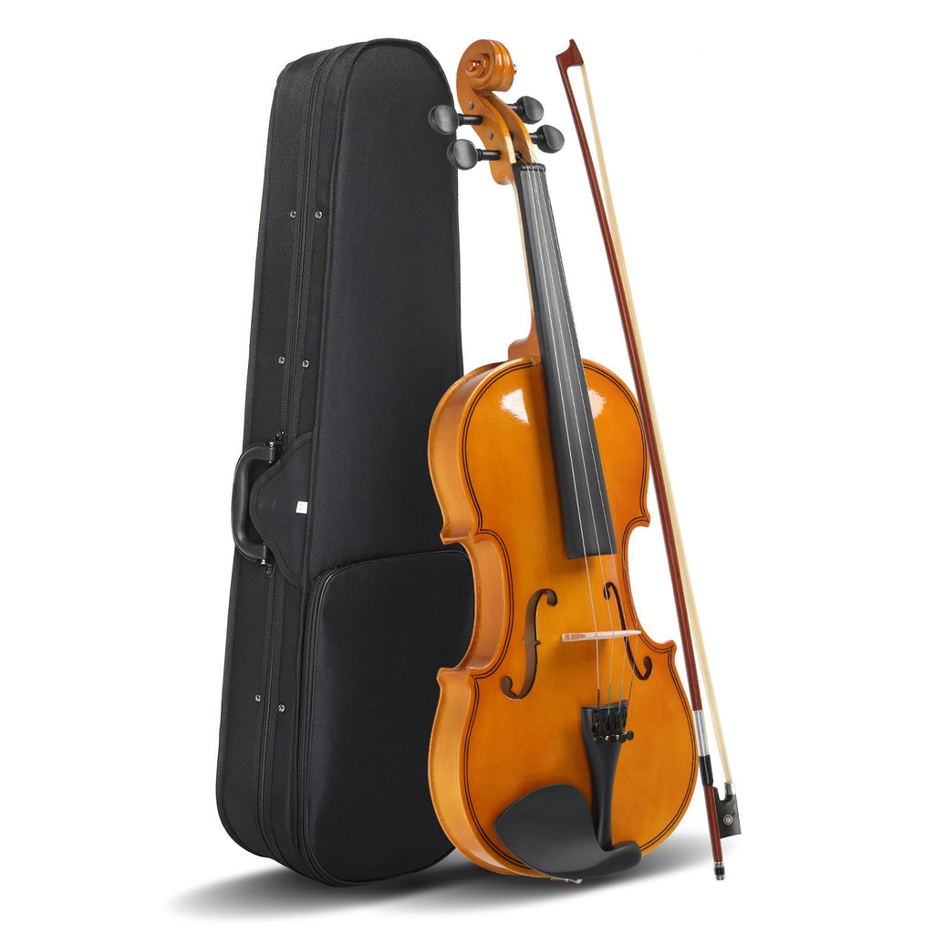 Ktaxon Violin for Beginners Students, Acoustic Violins 4/4, Full Size Fiddle Kit with Case, Bow, Rosin, Adult Teens Learners Age 11+ (Natural)