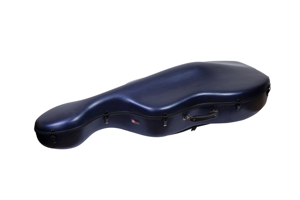 Crossrock Poly Carbon Composite Cello Case, for 3/4 Size Cello with backpack and wheels in Blue(CRF1000CETBLHT)