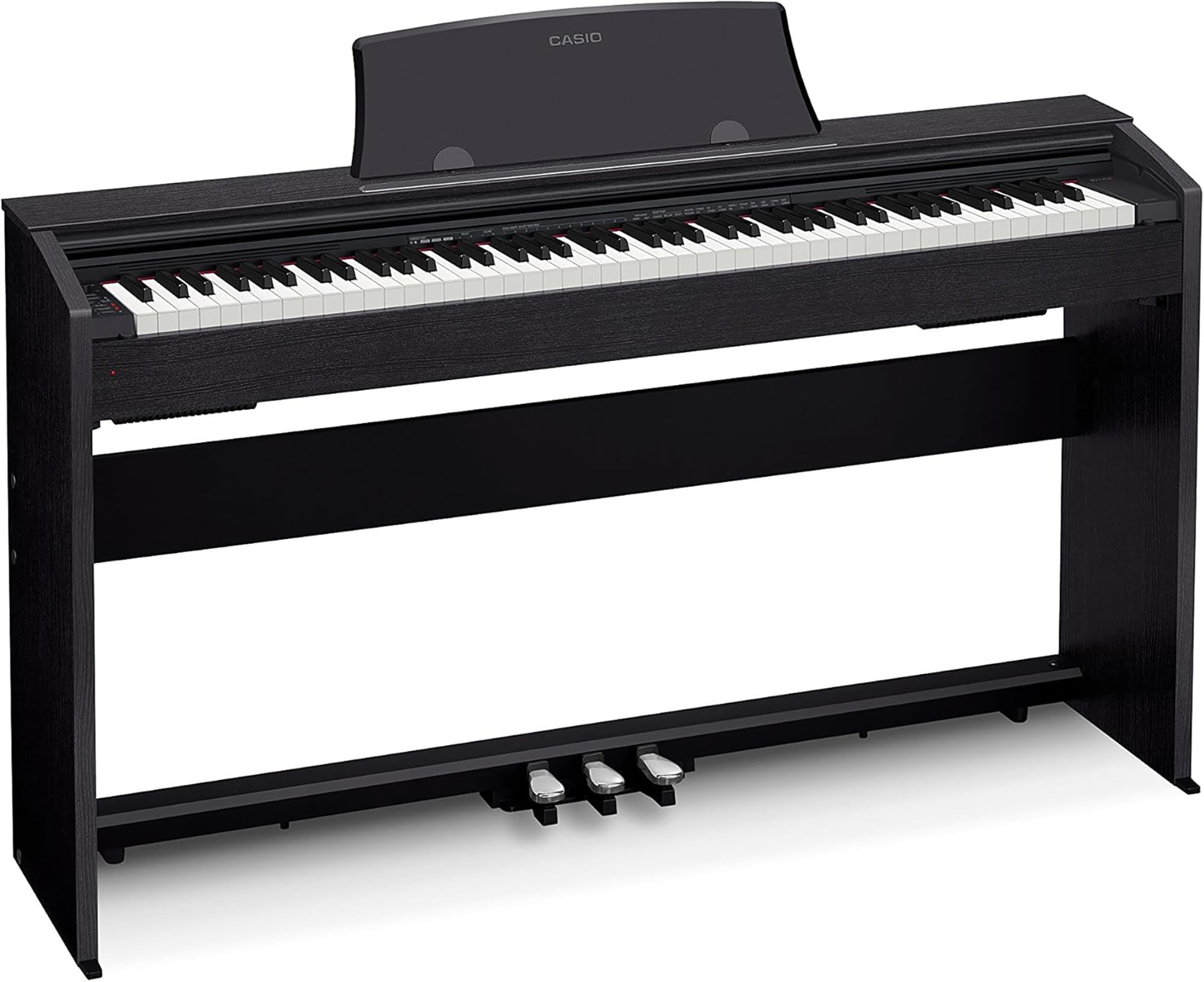 Casio PX-770 Privia Digital Piano - Black Bundle with Furniture Bench, Headphones, Instructional Book, Online Lessons, Instructional DVD, and Austin Bazaar Polishing Cloth