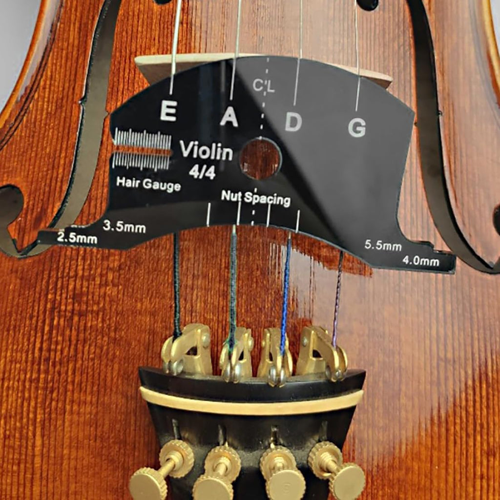 4/4 Violin Bridge Fingerboard Scraper Carbon Fiber Black Multifunctional Template Repair Reference Tool..