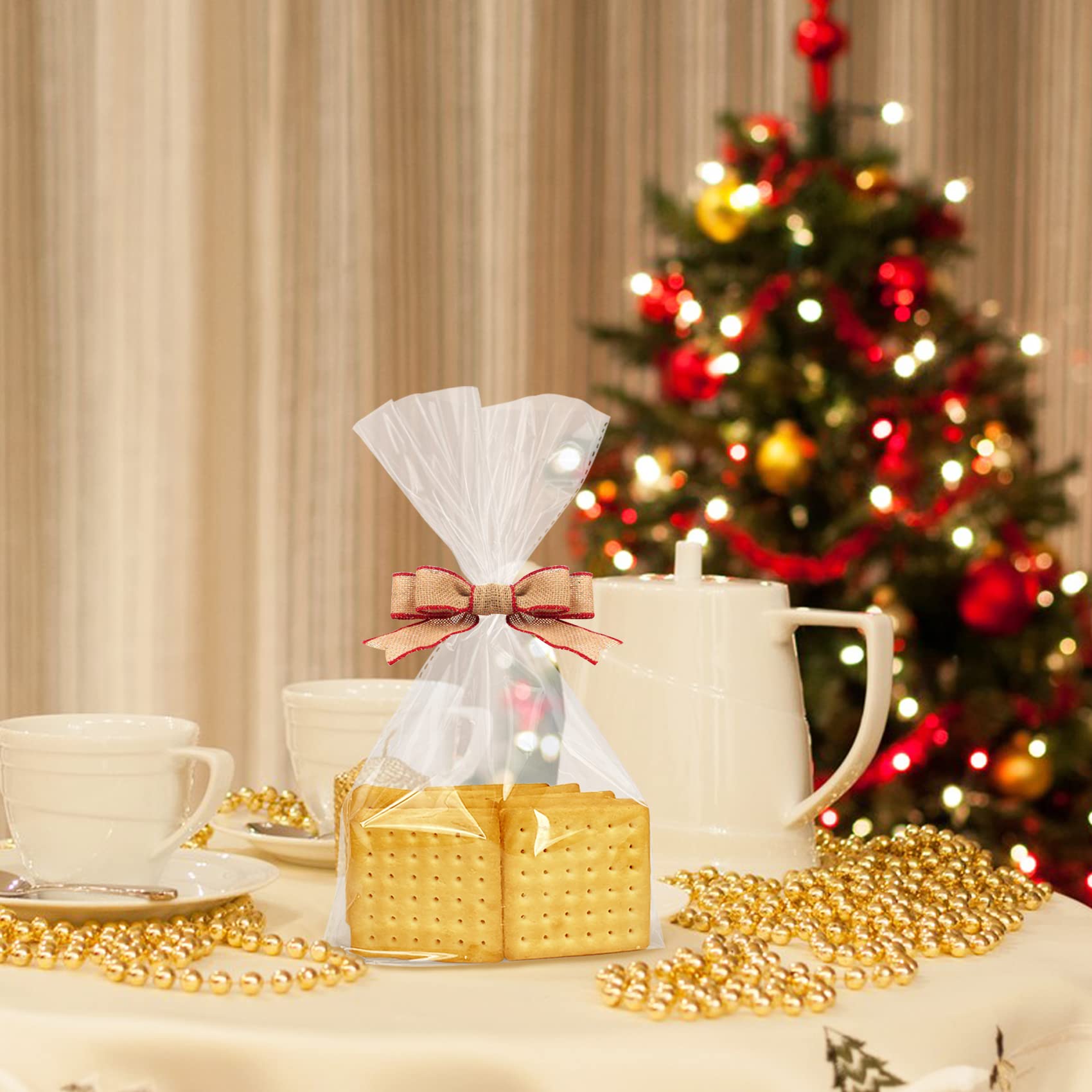 Morepack Large Cello/Cellophane Bags,30x 40 Inches Clear Basket Bags OPP Plastic Cellophane Wrap for Gift Baskets Packaging 20 Pieces (No Bow or Ribbon Included)