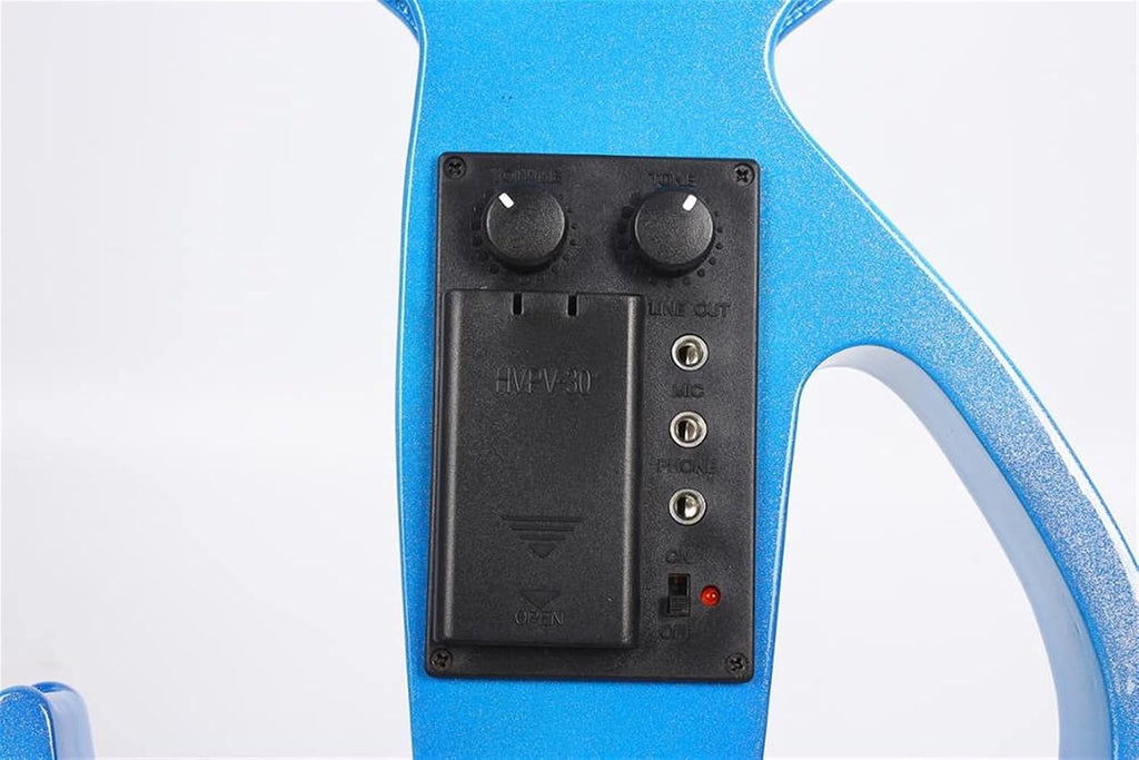 Cello Kit Violin Blue 4/4 Electric Silent Violin Hand-Made Case+Bow+Cable