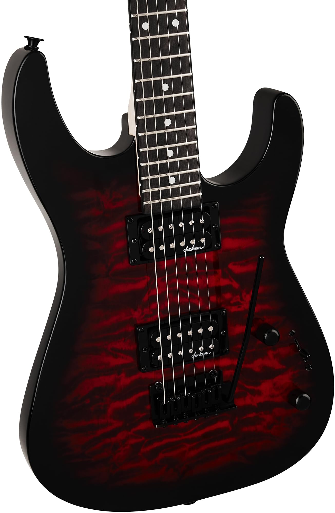 Jackson JS Series Dinky JS11 Electric Guitar - Metallic Red Bundle with Cable, Tuner, Strap, Picks, and Austin Bazaar Instructional DVD