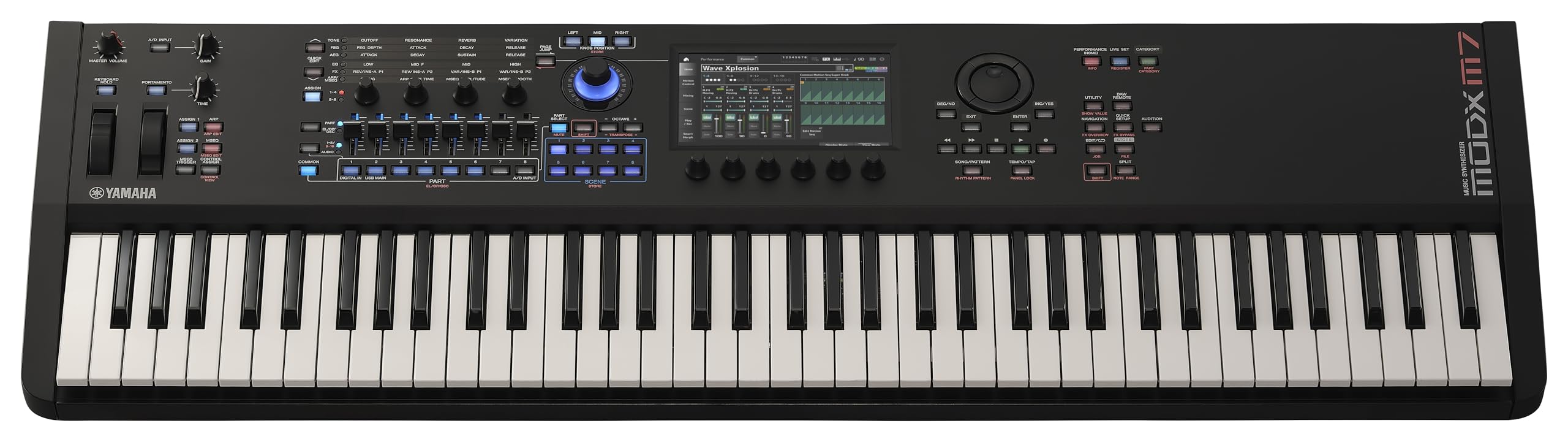 Yamaha 61-Key Music Synthesizer with Improved Keyboard Action, Performance Focused for Next Generation Sound Exploration, Expressive Control and Optimized Workflow MODX M6