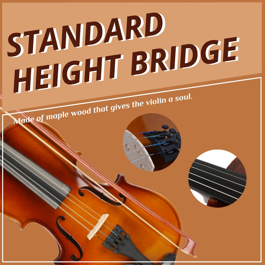 Ktaxon 1/4 Violin for Beginners, Fiddle for Students and Enthusiasts, Acoustic Violin Kit with Case, Bow, Rosin & Manual