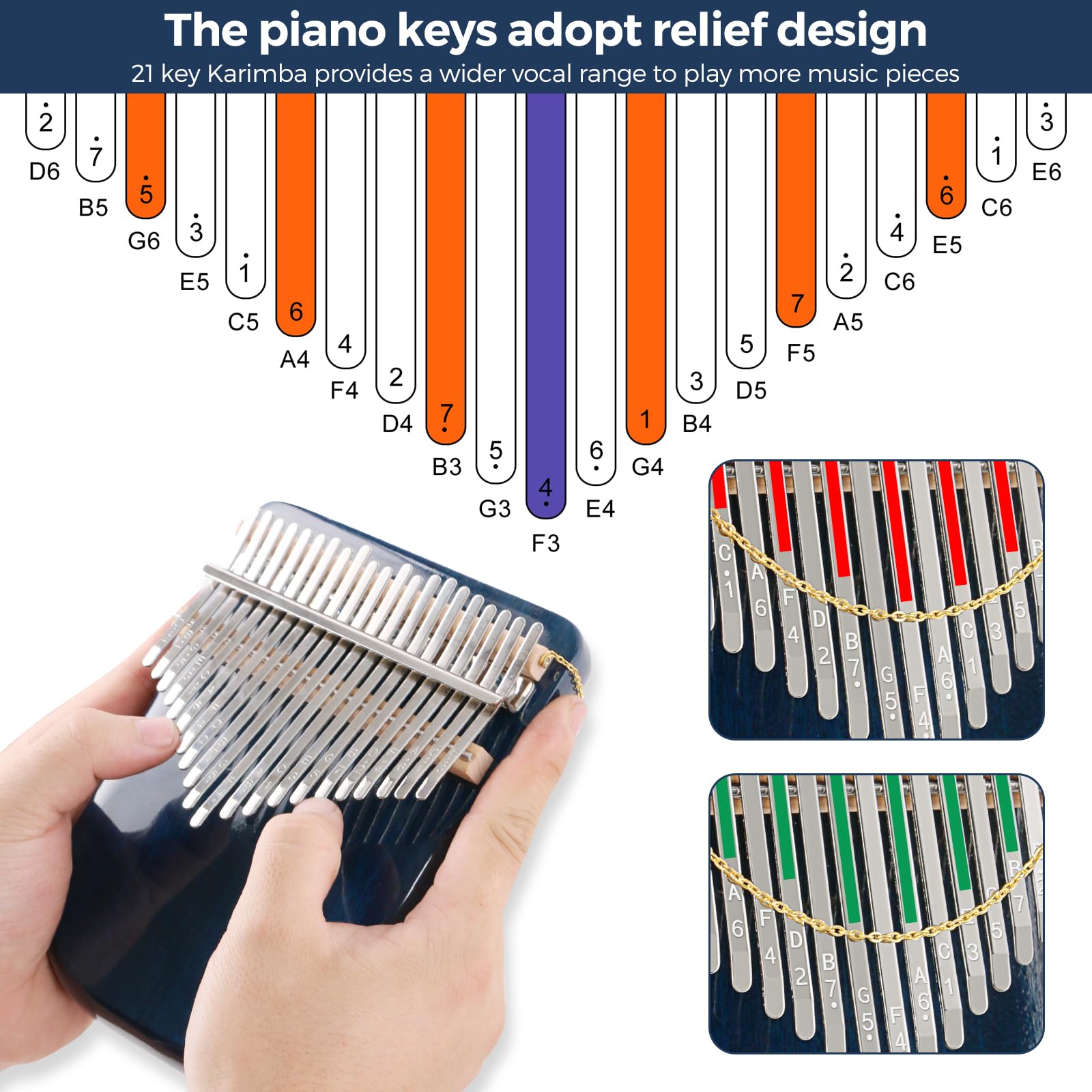 EASTROCK 17 Key Electric Kalimba Thumb Piano Built-in Pickup Professional Electric Kalimba Finger Piano for Kid Adults Beginners Professional (Mahogany Hand Rest EQ)