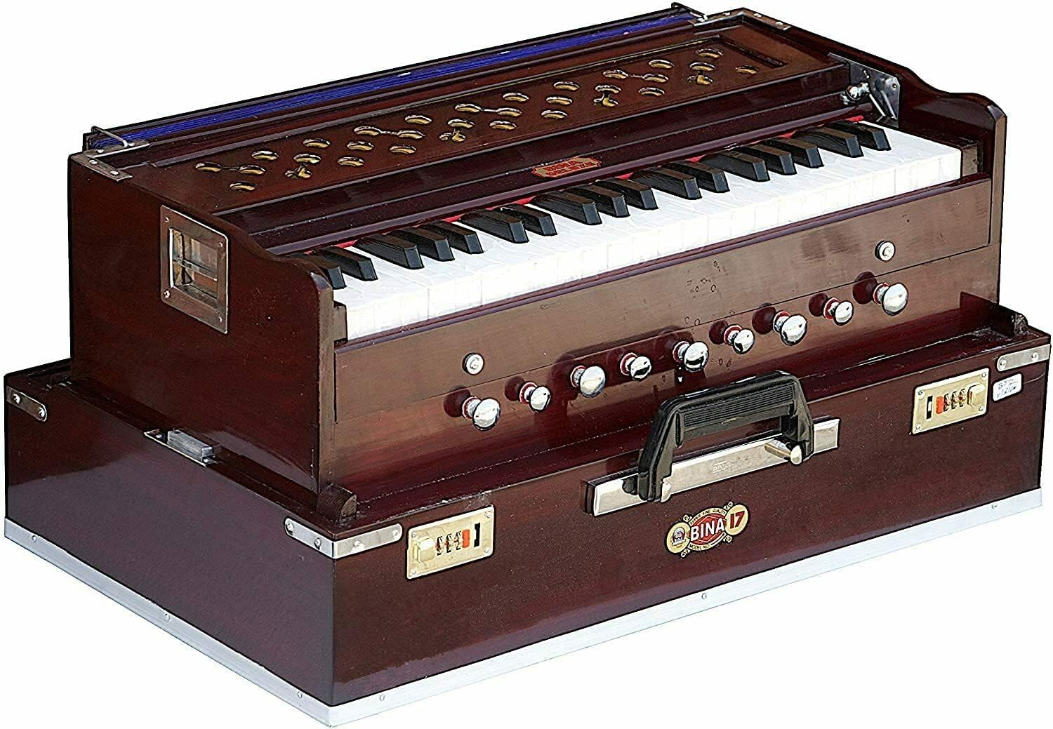 Professional Portable Harmonium Stylist No 17 Deluxe With Coupler - Musical Instrument (NOV2008)
