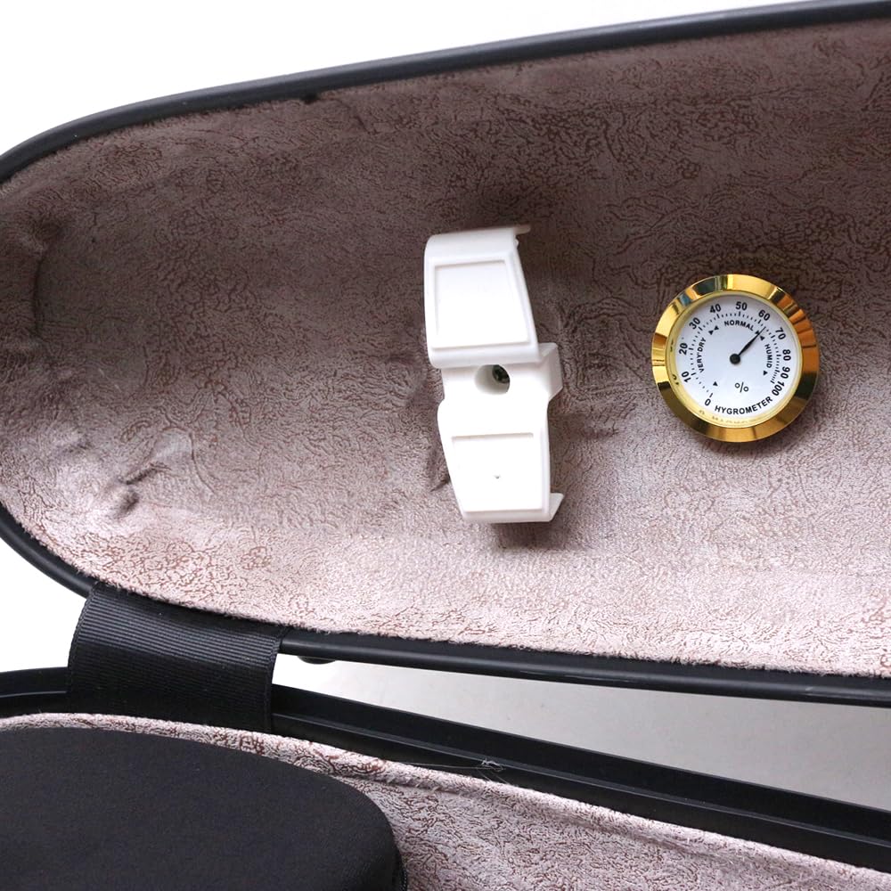 Vetimobato Dazzling Hard Shell Violin Case 4/4 Full Size Strong Light Flight Carbon Fiber Violin Box with Straps Travel Violin Case (Multicolored)