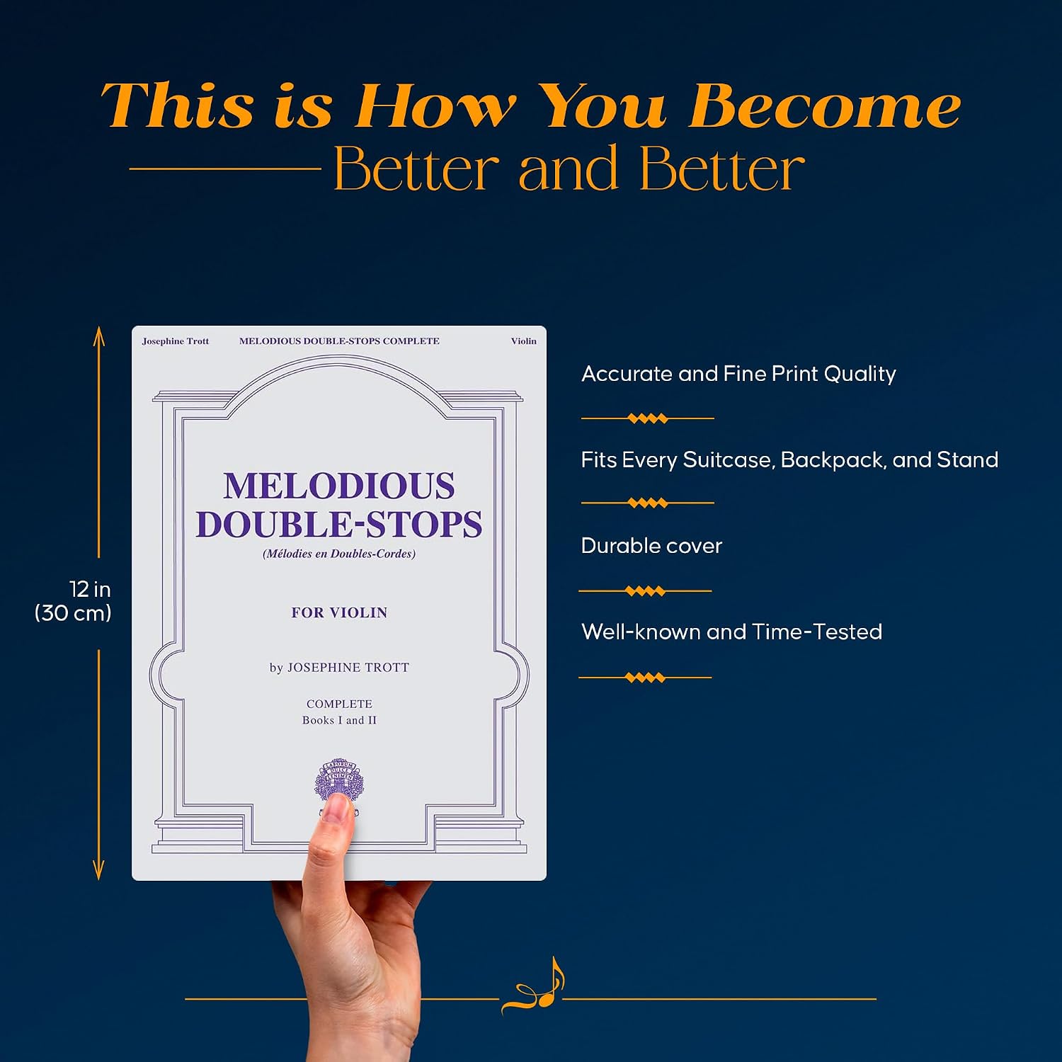 Melodious Double-Stops for Violin Complete Edition by Josephine Trott | Violin Technique and Etude Book for Beginners and Students | Classical Violin Sheet Music Exercises | Violin Songbook