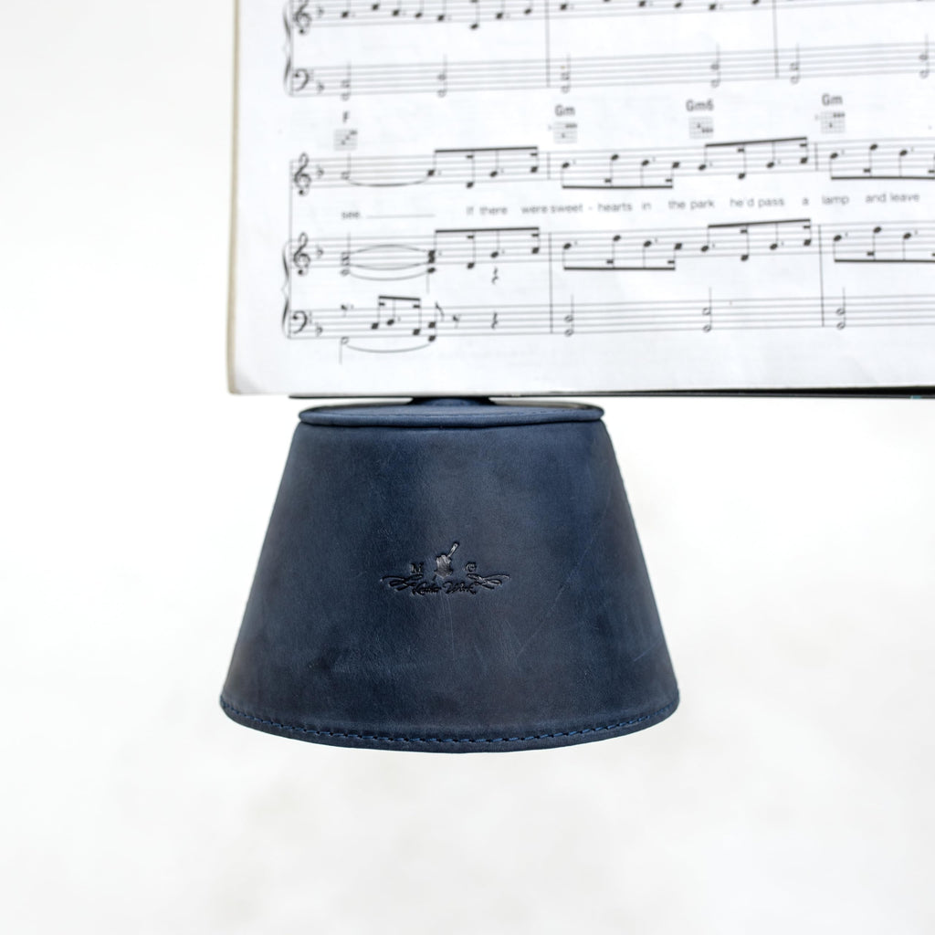 Trombone magnetic mute, lightweight leather mute for jazz and classical trombone players by MG Leather Work (Black)