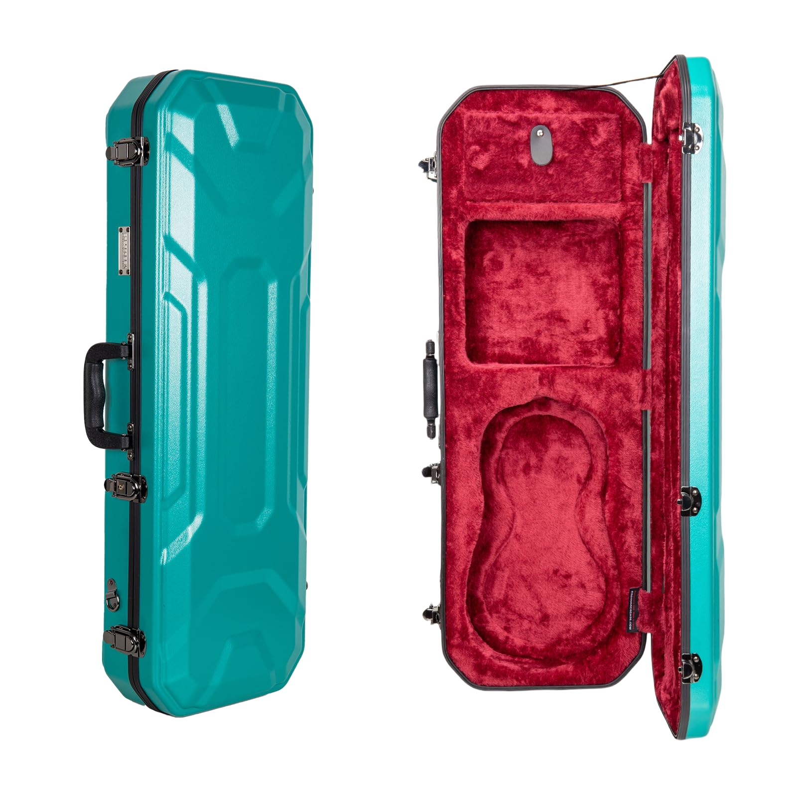 Crossrock 4/4 Violin Case with Carbon Pattern | Lightweight PC Shell, Plush Interior, Backpack Straps – Stylish & Protective for Daily Practice