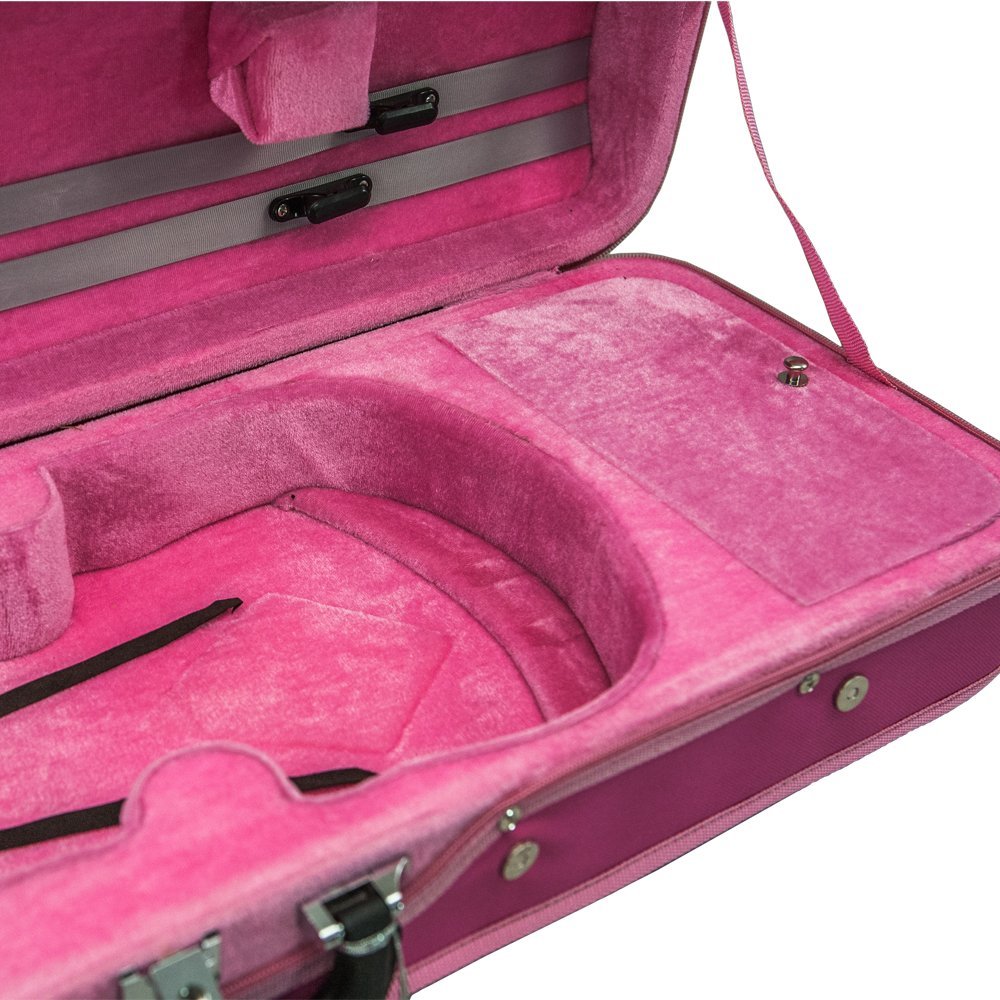 SKY Violin Triangle Case Lightweight 3/4 Size Black Color