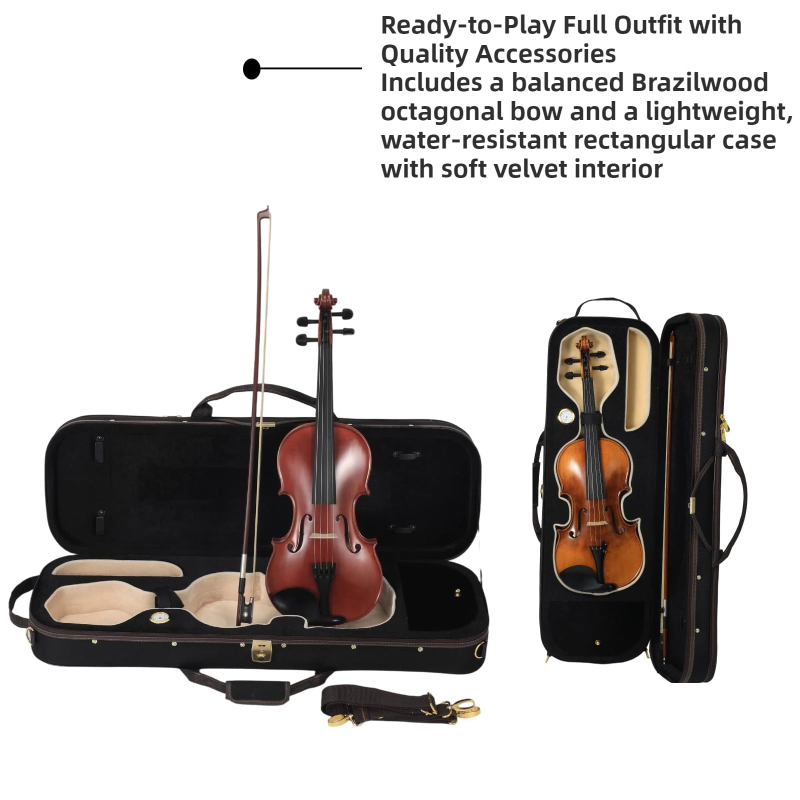 Master 4/4 Full-Size Violin | Hand-Varnished with 20+ Year Aged Italian Spruce & Bosnian Maple | Professional Orchestra Instrument for Professional soloists and session players (VIO1328)