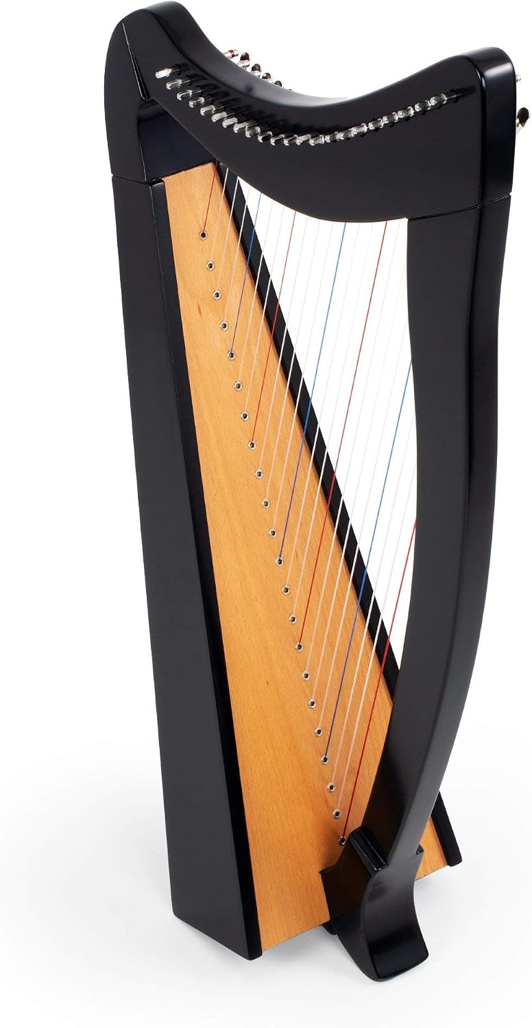 MMX Celtic harp, Matt Black, 22 Strings (HX22BK)