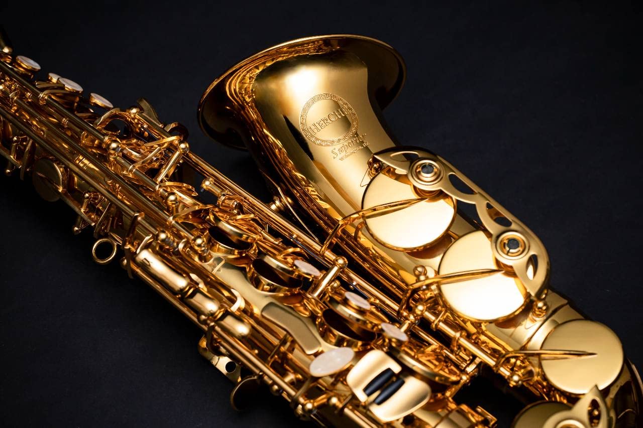 Saxophone Herche Superior Alto Saxophone X3 | Professional Instruments for All Levels | High F# Key | Educator Approved & Service Plan