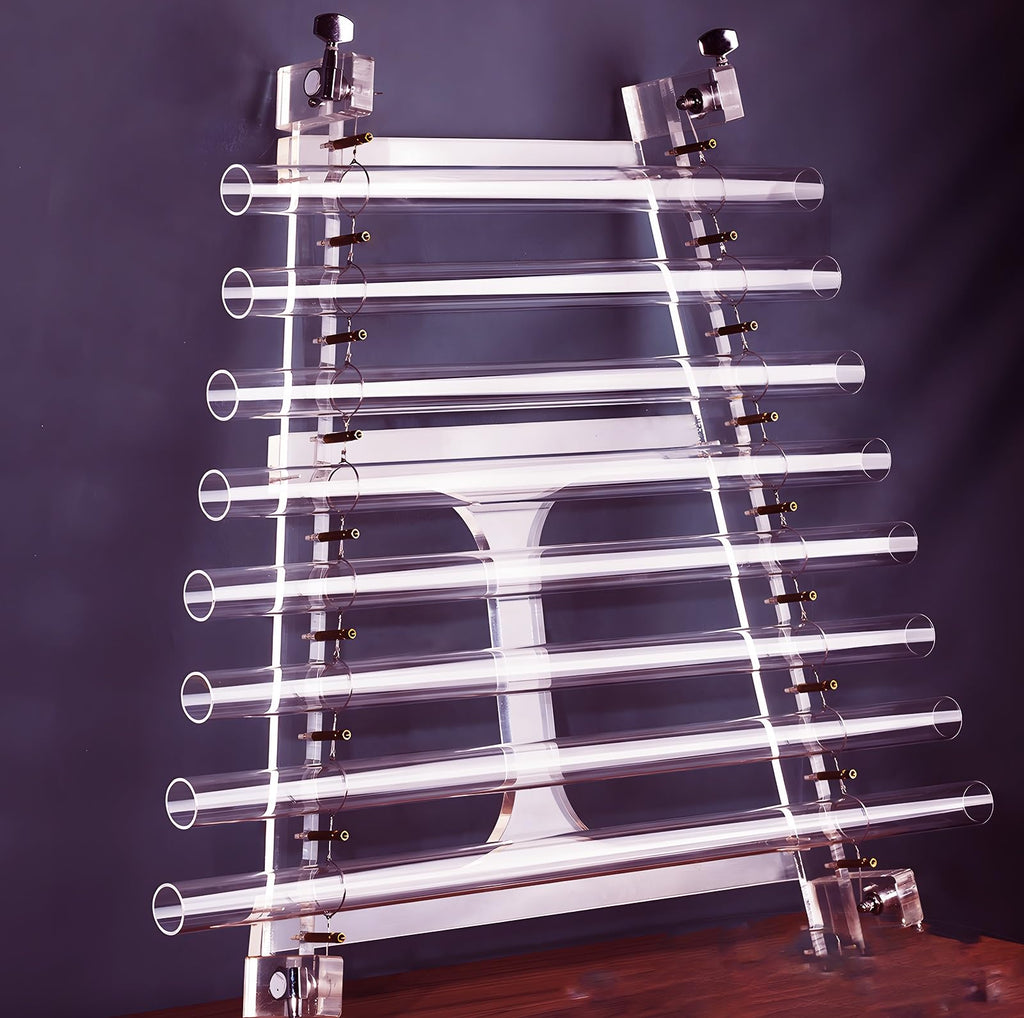 Crystal Singing Harp 8 Notes C D E F G A B C Including Aluminum Suitcase Healing Musical Instrument for Healing Meditation, Adjusting Emotional State,Clear 432 Hz,11 inch
