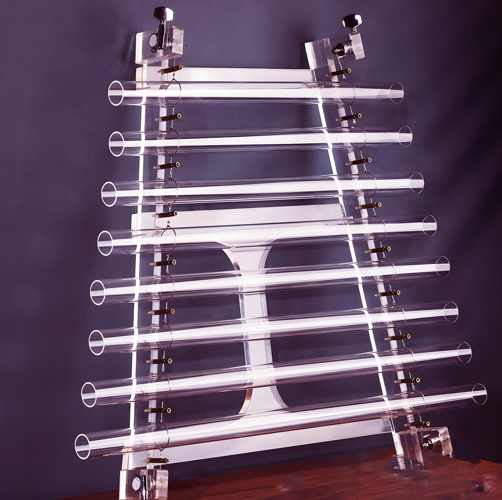 Crystal Singing Harp 8 Notes C D E F G A B C Including Aluminum Suitcase Healing Musical Instrument for Healing Meditation, Adjusting Emotional State,Clear 432 Hz,11 inch
