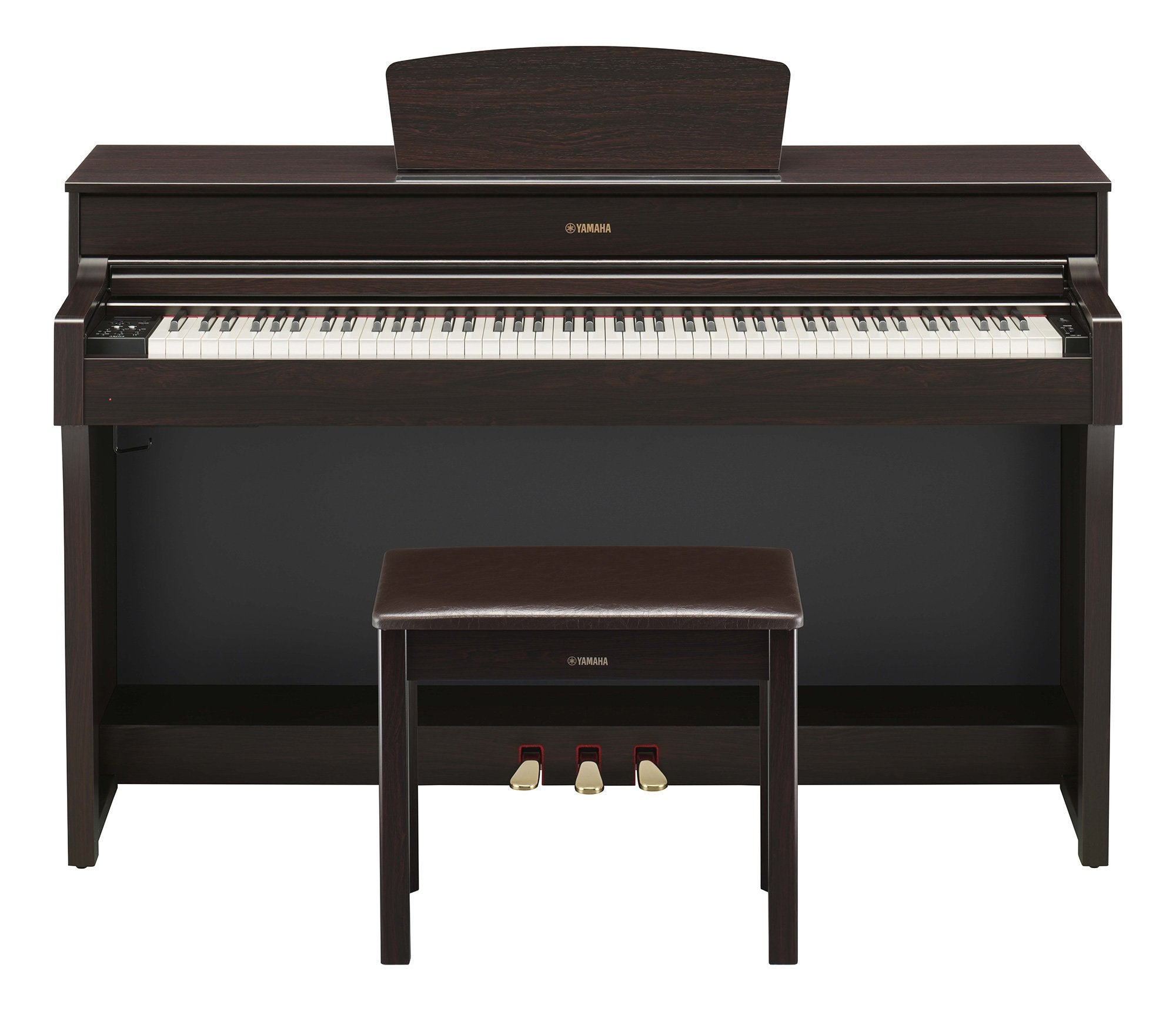 Yamaha Arius Series 88-Key Weighted Action Upright Digital Piano for Beginner and Intermediate Players, Dynamic Response, Grand Piano Sound, 3-pedal Unit, Bench Included, Rosewood YDP105R