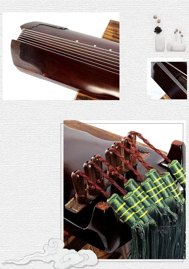 LANDTOM High Level 60+ Years Fir Wood Guqin (Gelatinum Cornus cervis/Lu Jiao Shuang Antler Frost included) for Beginner and Intermediates