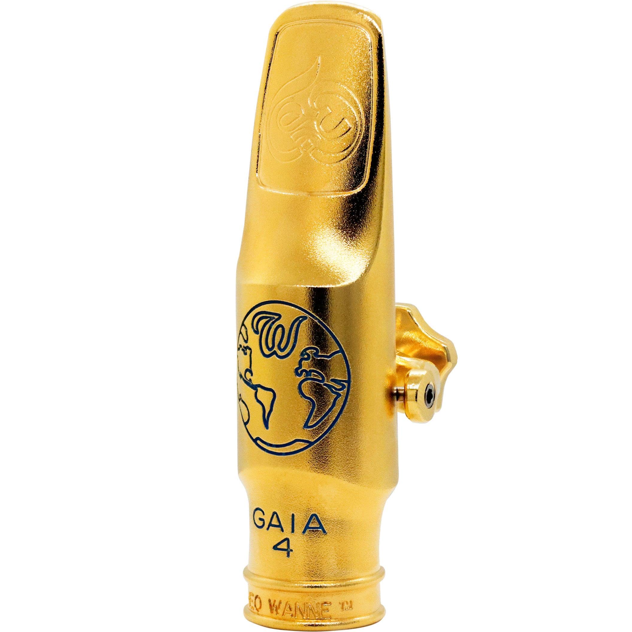 Theo Wanne Vintage Gaia 4 Alto Saxophone Mouthpiece - Roll-Over Shark Gill Baffle - Full, Rich and Fat Traditional Sound – Large Stadium Chamber - Includes Reed Replacer Cap