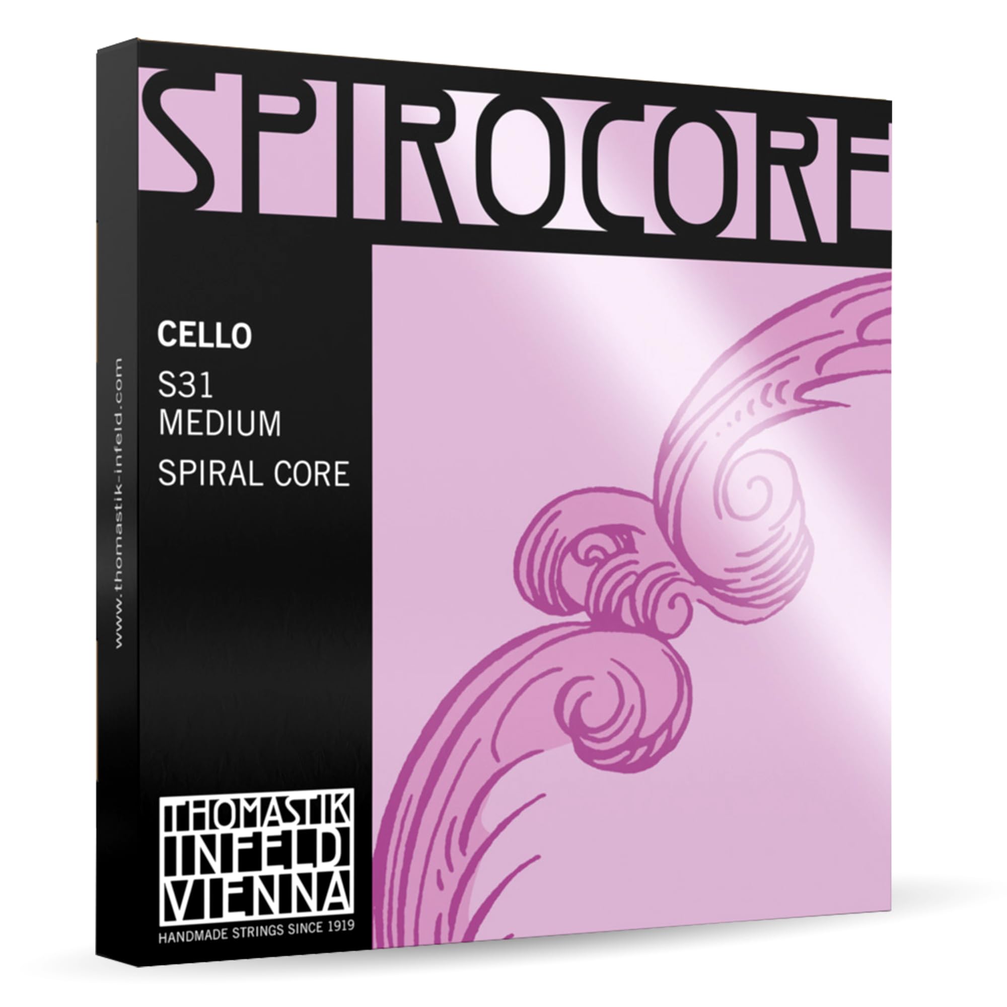 Thomastik-Infeld Spirocore Cello Strings Set 4/4 Size - Flexible Set with Exceptional Sound and Bow Response - Durable and Versatile Cello Strings 4/4 Full Set - Globally Recognized