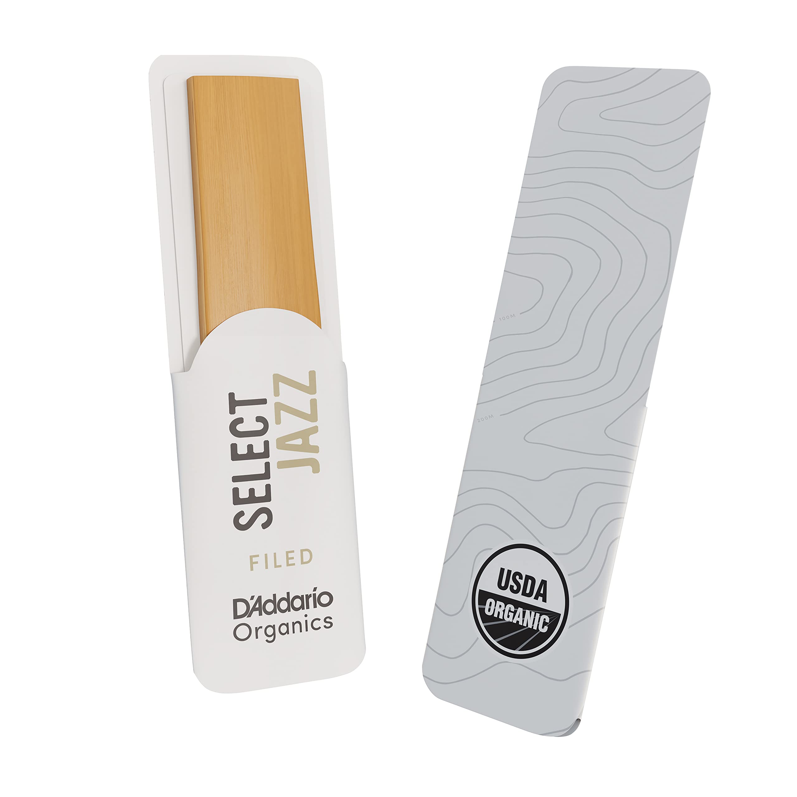 D'Addario Organic Select Jazz Filed Alto Saxophone Reeds - Sax Reeds - Individually Sealed - 3 Soft, 10 Pack