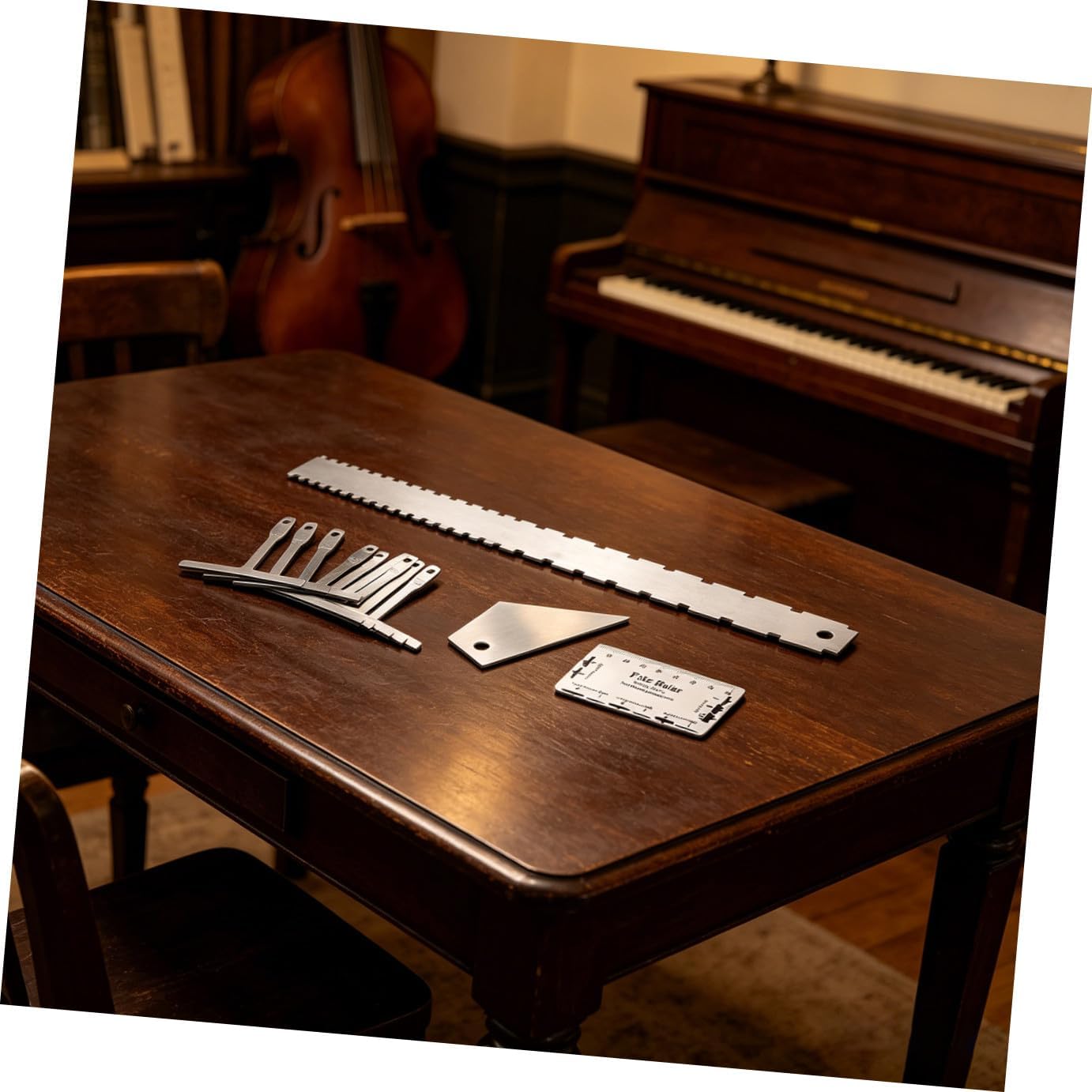 Guitar String Height Ruler and Radius Gauge Multifunctional Measuring Tool for Electric Guitar Action Setup and Repair
