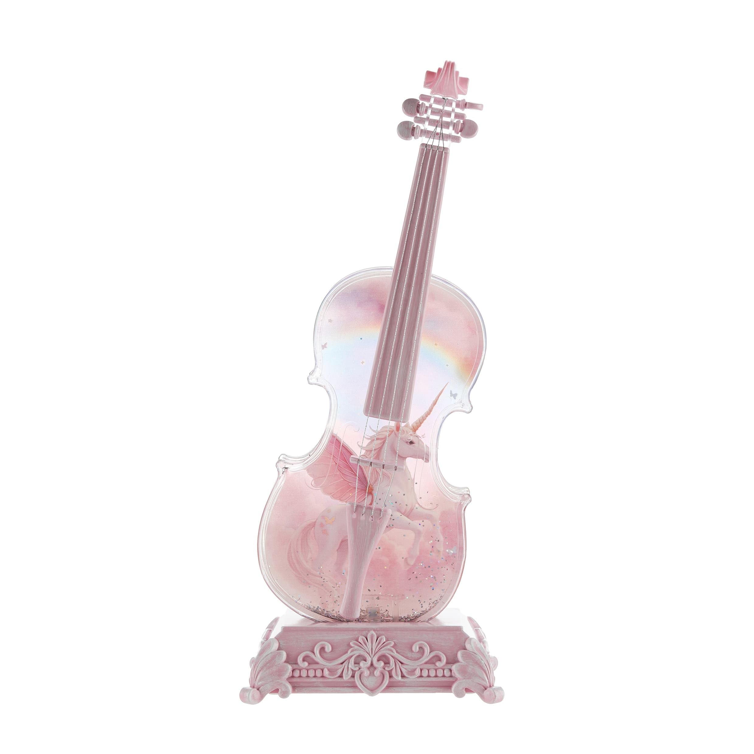 Violin Snow Globe Music Box Gifts for Kids Friends Little Girls Women Granddaughter Sister Violinists Birthday Valentine's Day Weddings Anniversaries Decor Christmas Decorations (Unicorn)